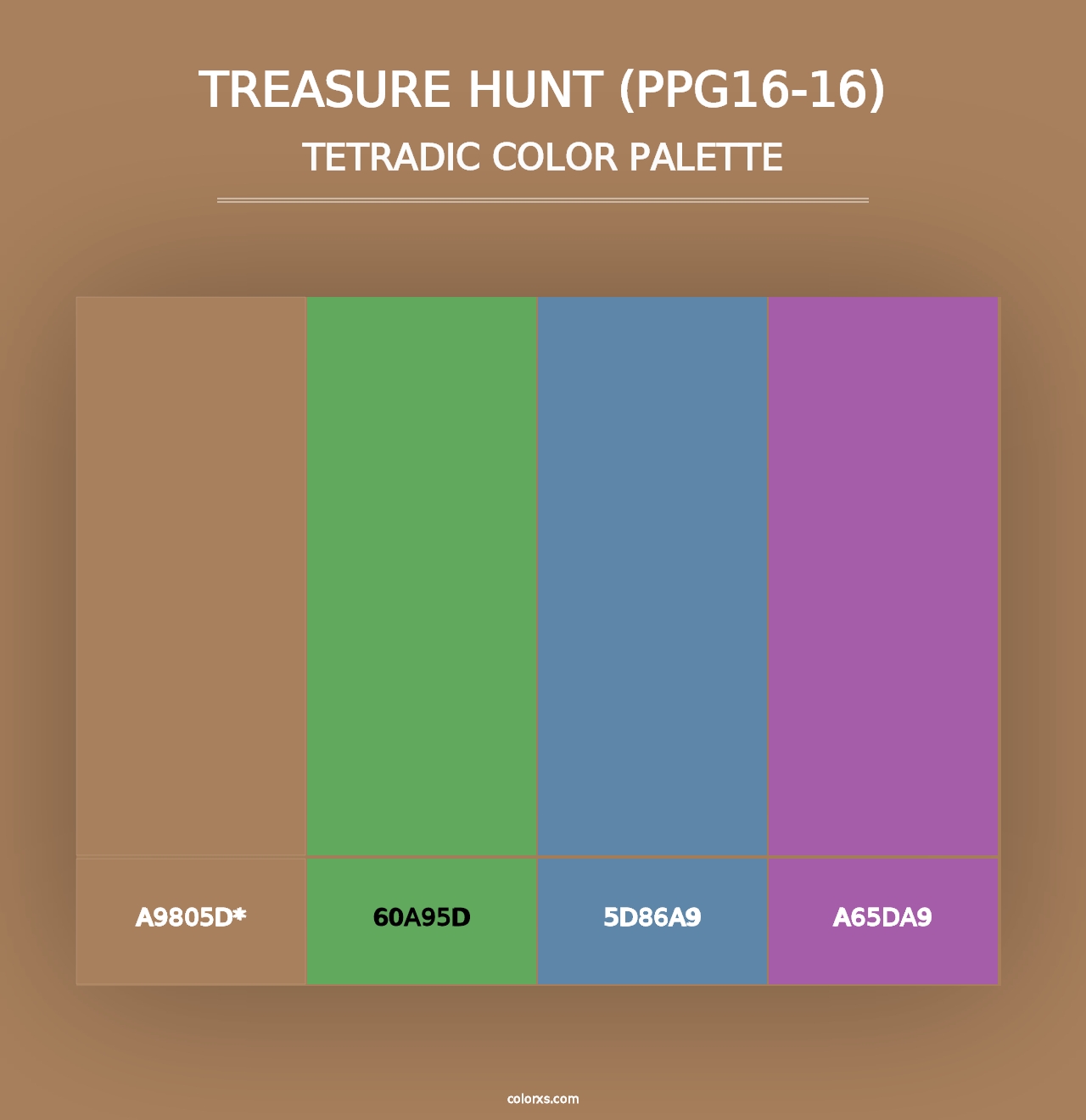 Treasure Hunt (PPG16-16) - Tetradic Color Palette