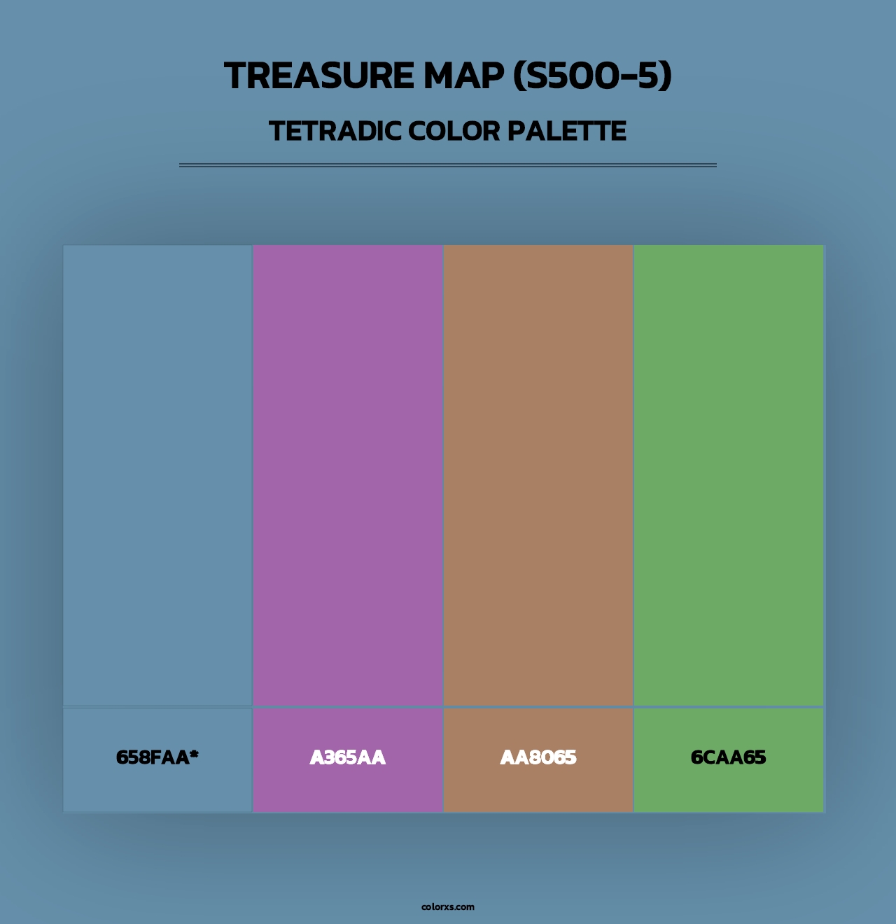 Treasure Map (S500-5) - Tetradic Color Palette