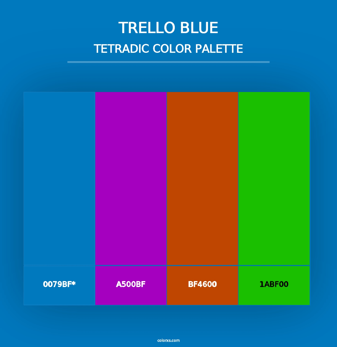 Trello Blue - Tetradic Color Palette