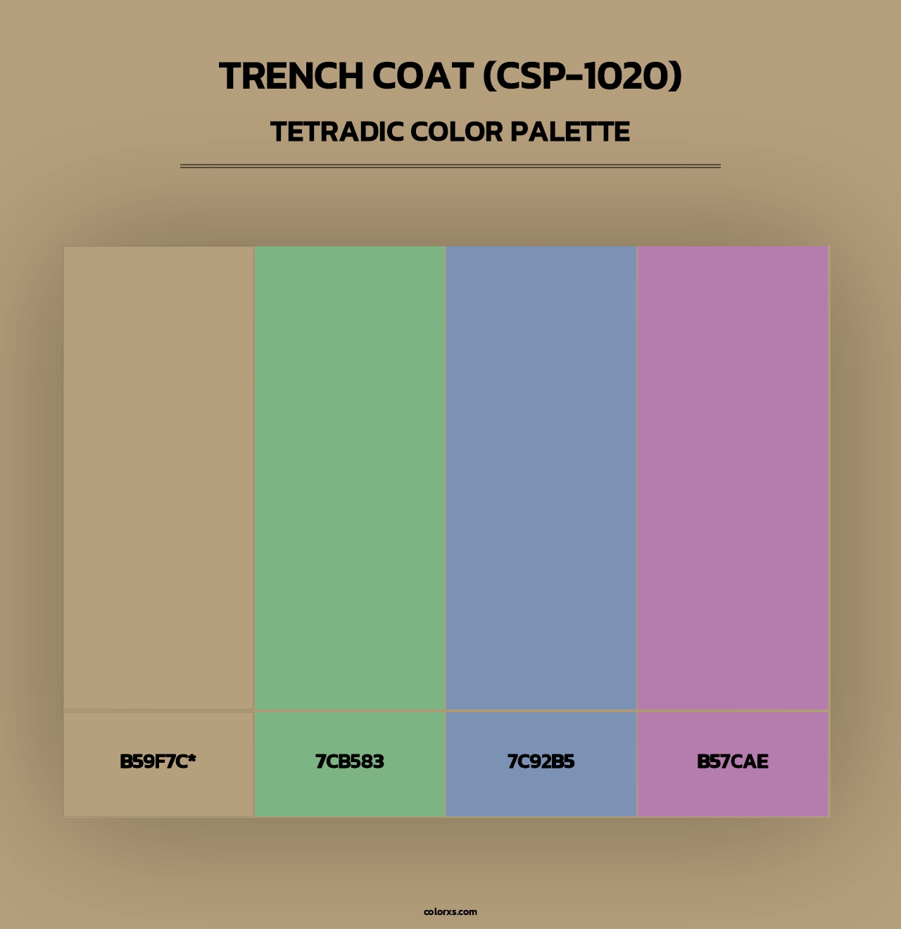 Trench Coat (CSP-1020) - Tetradic Color Palette