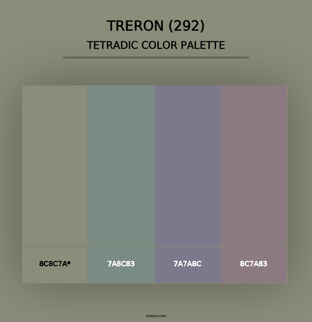 Treron (292) - Tetradic Color Palette