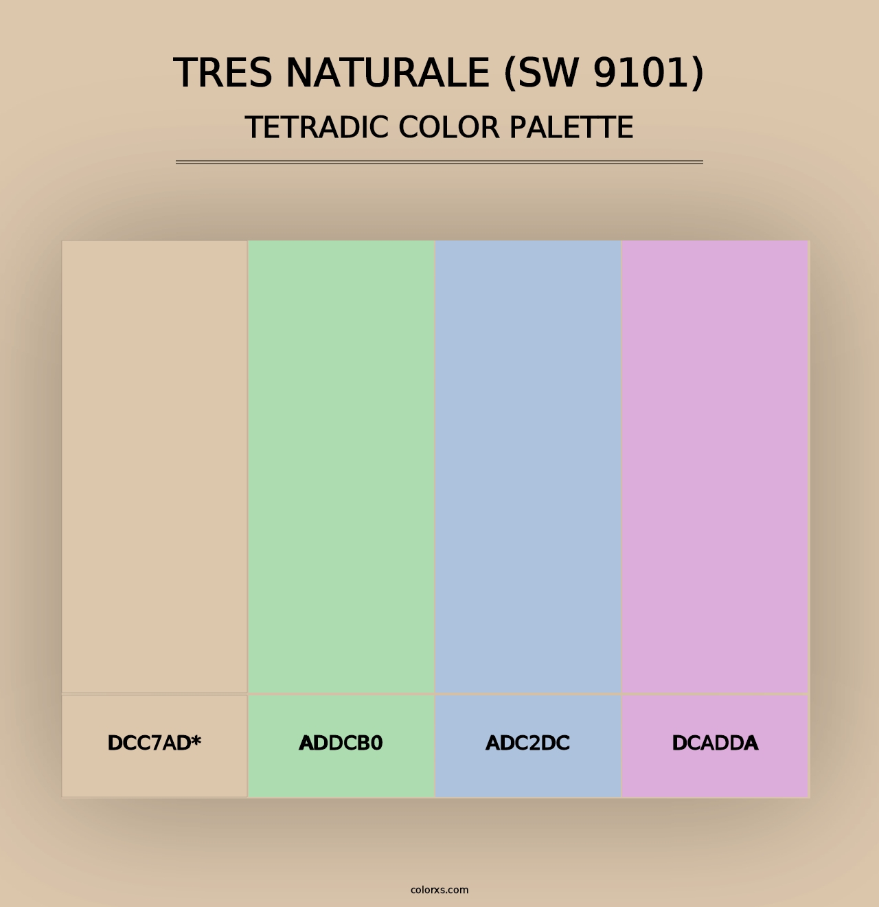 Tres Naturale (SW 9101) - Tetradic Color Palette