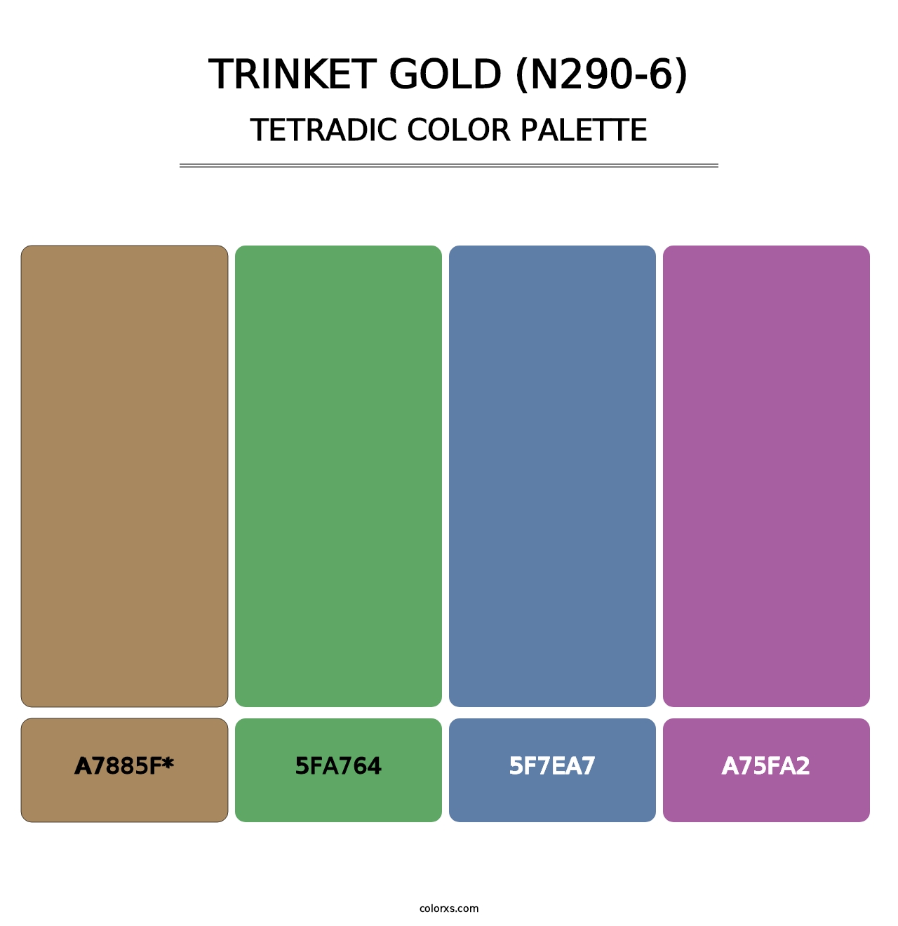 Trinket Gold (N290-6) - Tetradic Color Palette