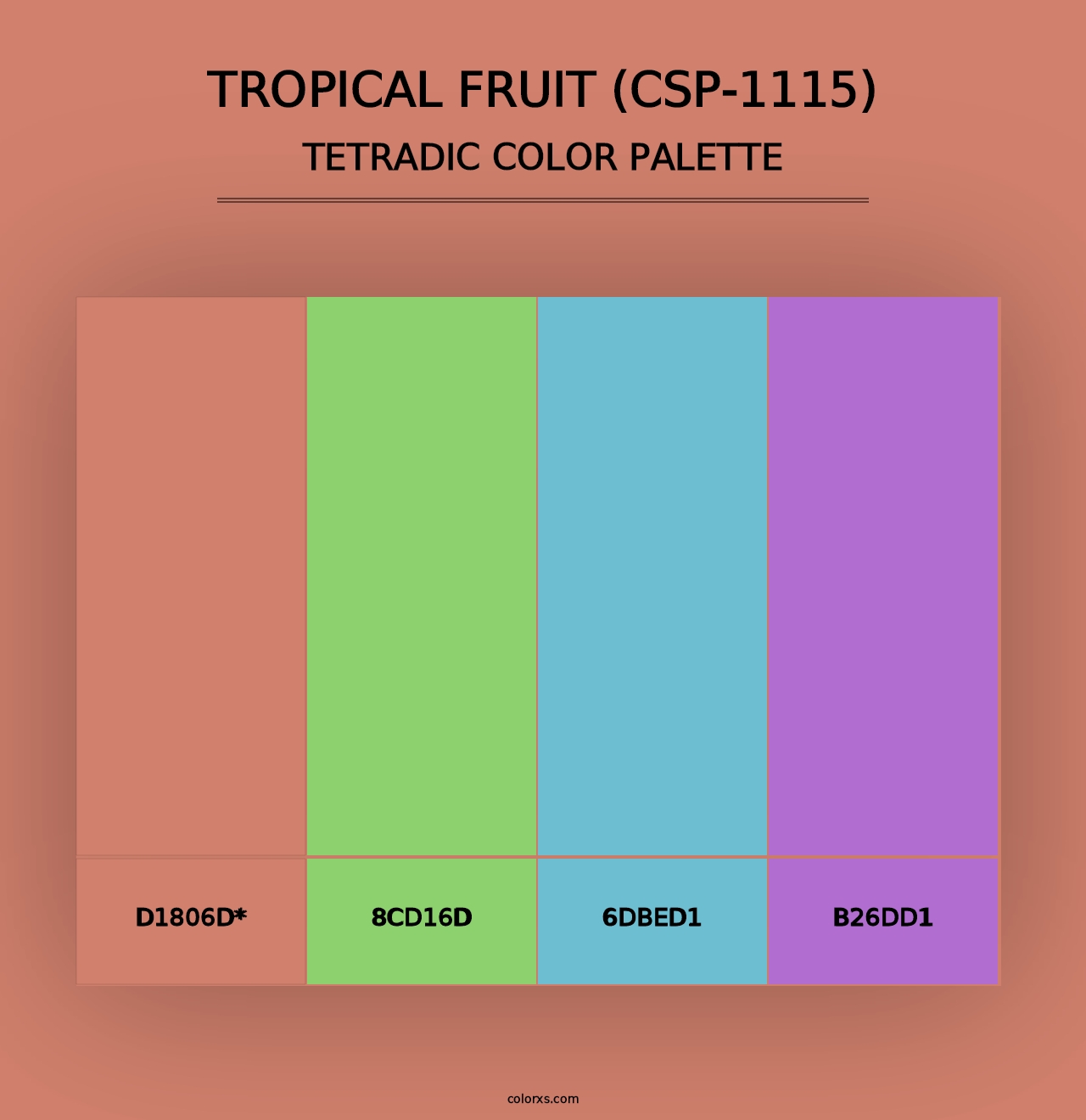 Tropical Fruit (CSP-1115) - Tetradic Color Palette