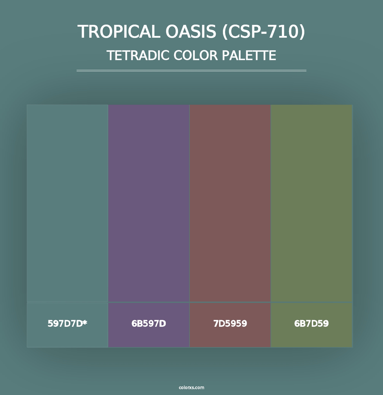 Tropical Oasis (CSP-710) - Tetradic Color Palette