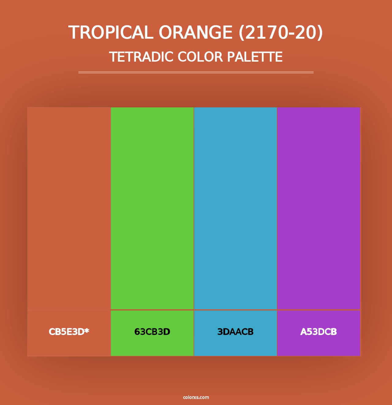 Tropical Orange (2170-20) - Tetradic Color Palette