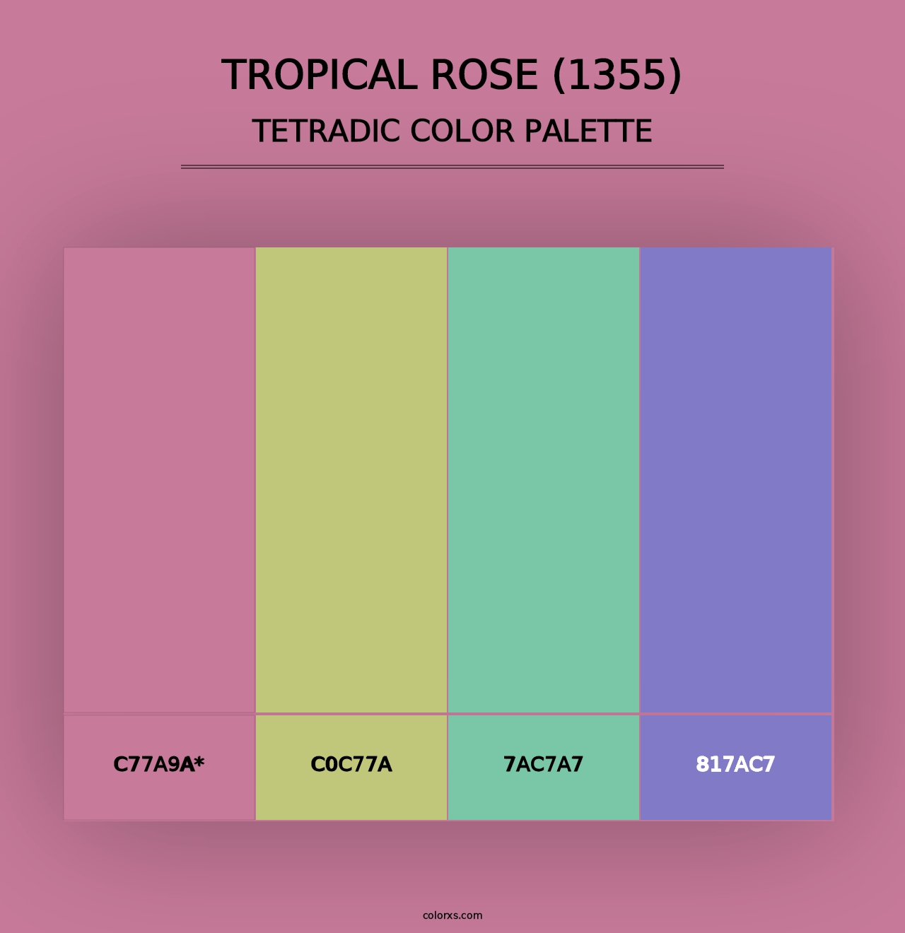 Tropical Rose (1355) - Tetradic Color Palette