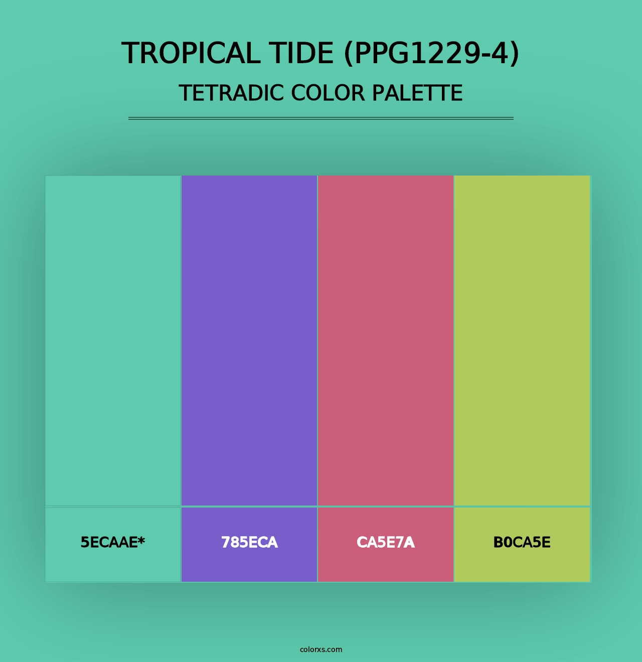 Tropical Tide (PPG1229-4) - Tetradic Color Palette