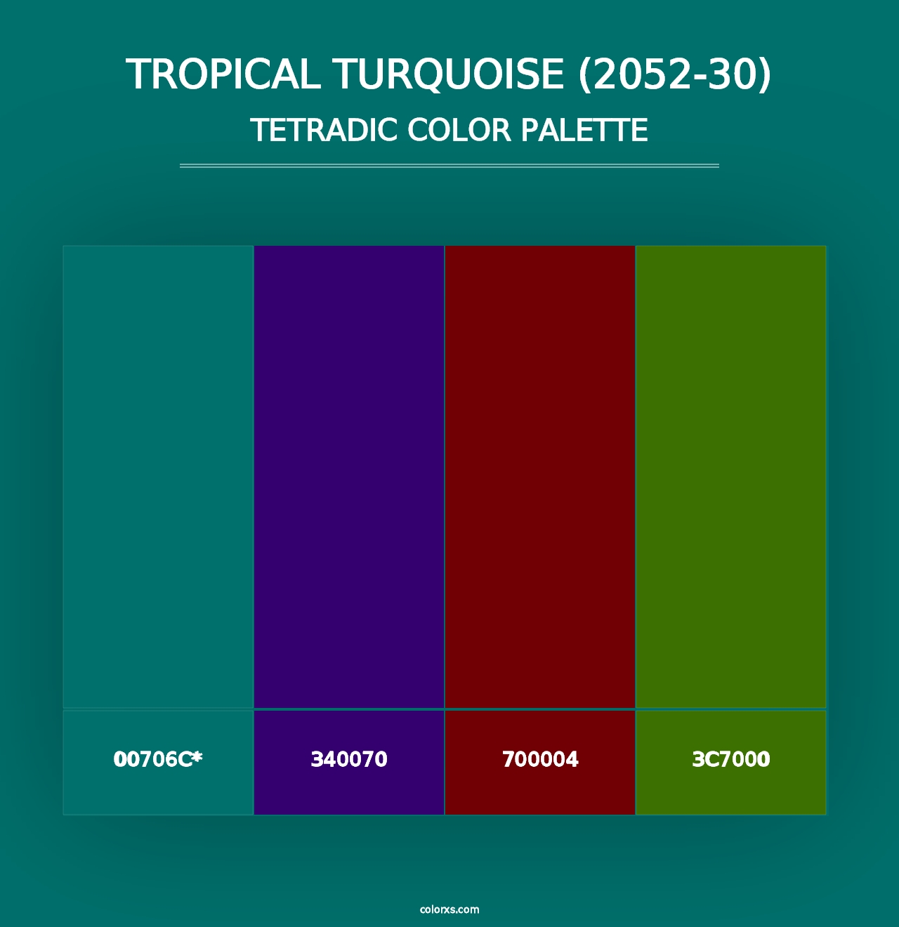 Tropical Turquoise (2052-30) - Tetradic Color Palette