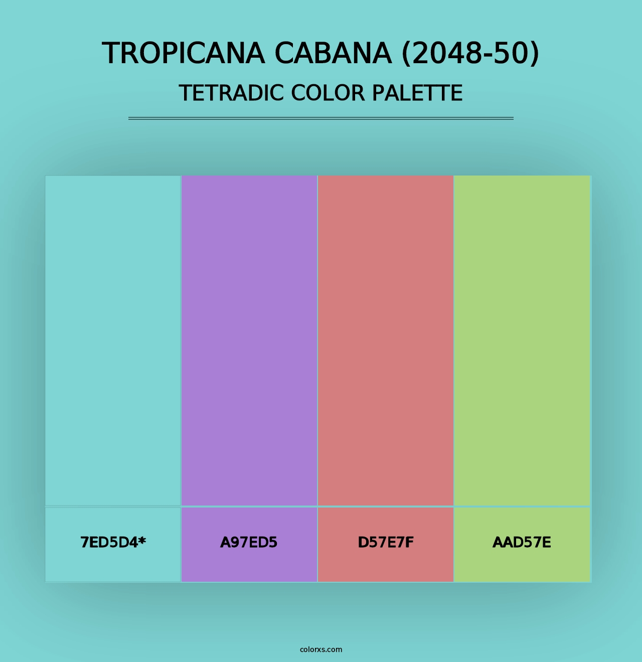 Tropicana Cabana (2048-50) - Tetradic Color Palette