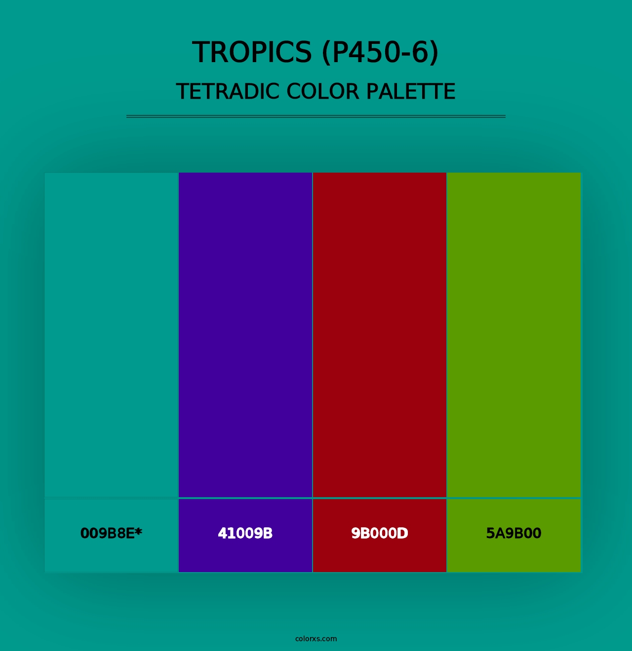 Tropics (P450-6) - Tetradic Color Palette