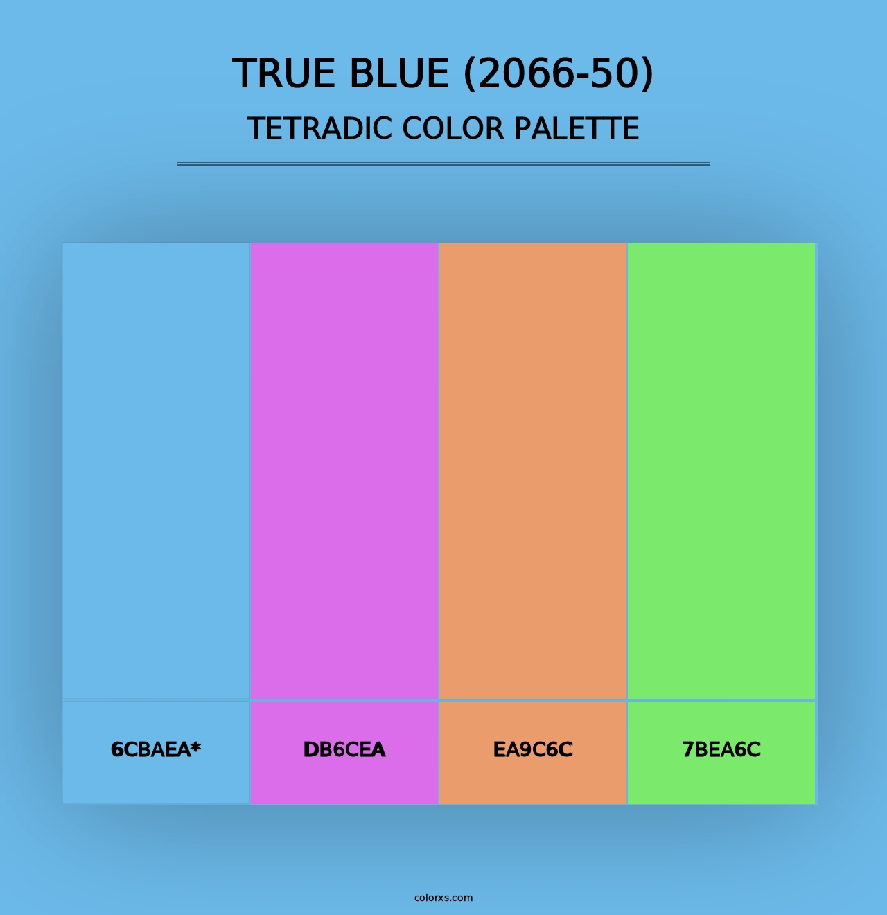 True Blue (2066-50) - Tetradic Color Palette