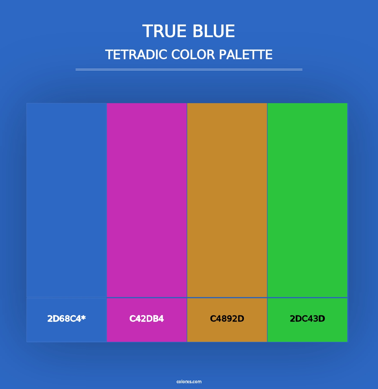 True Blue - Tetradic Color Palette