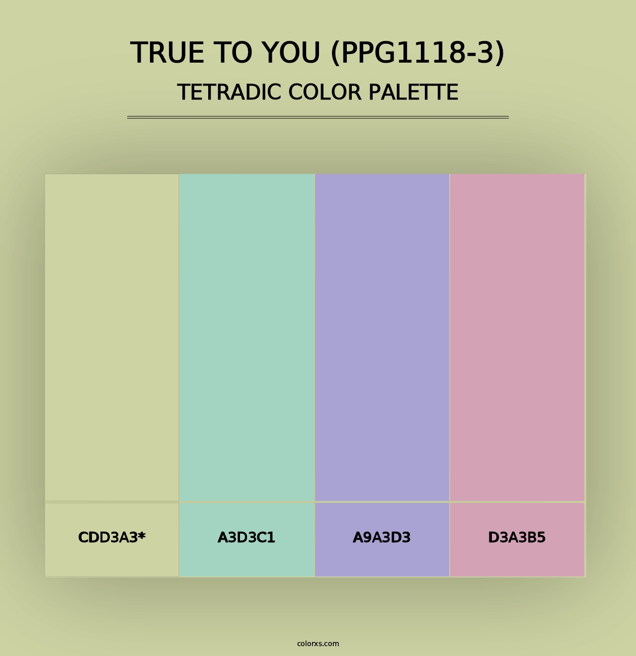 True To You (PPG1118-3) - Tetradic Color Palette