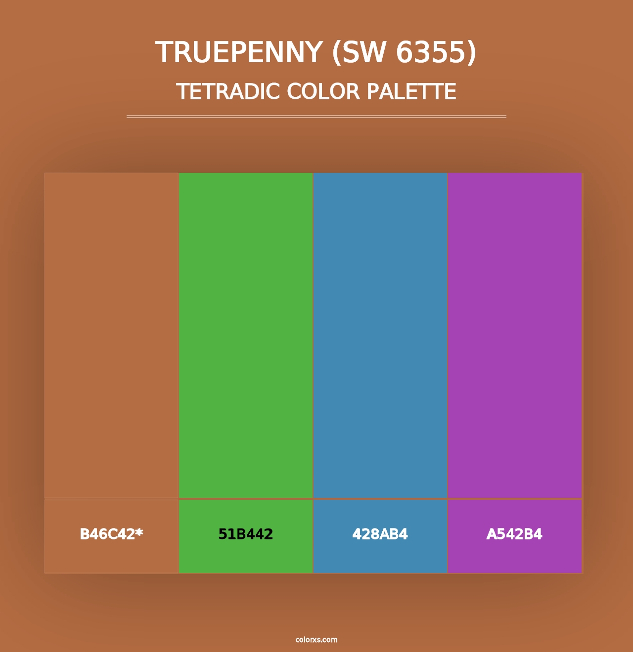 Truepenny (SW 6355) - Tetradic Color Palette