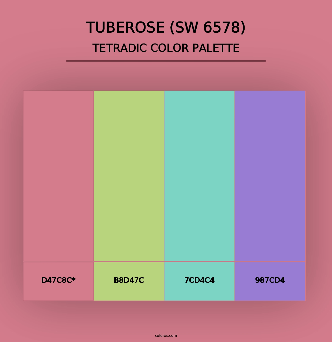 Tuberose (SW 6578) - Tetradic Color Palette