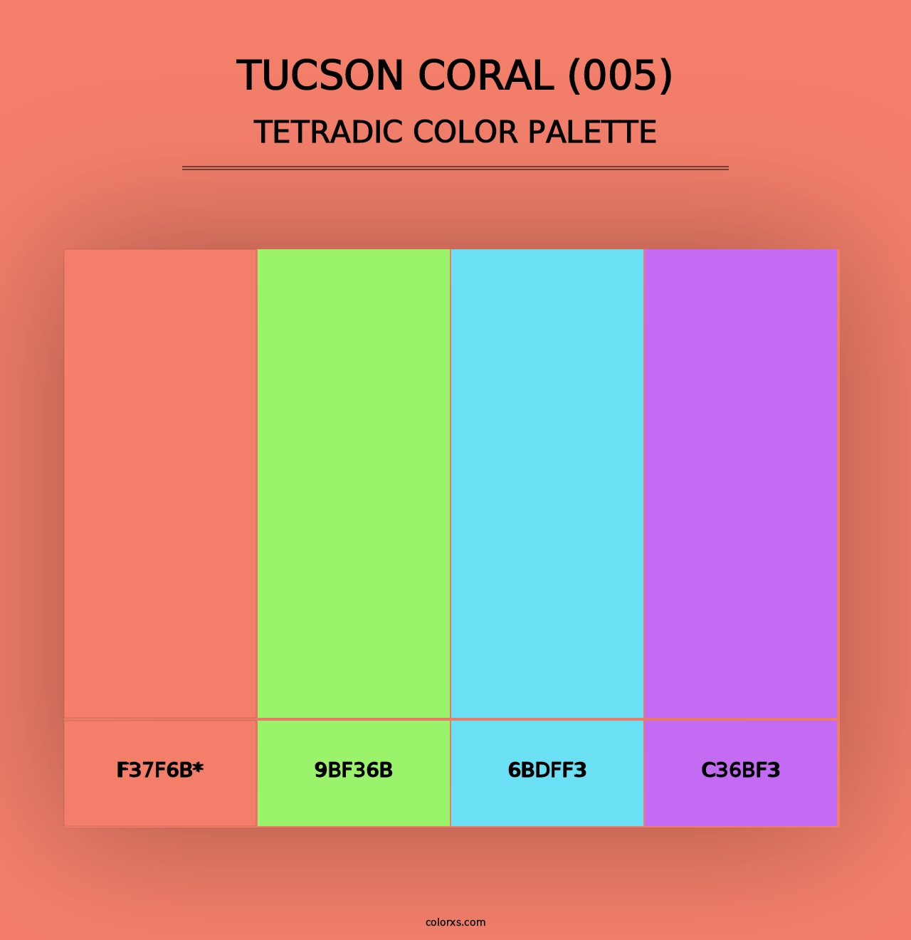 Tucson Coral (005) - Tetradic Color Palette