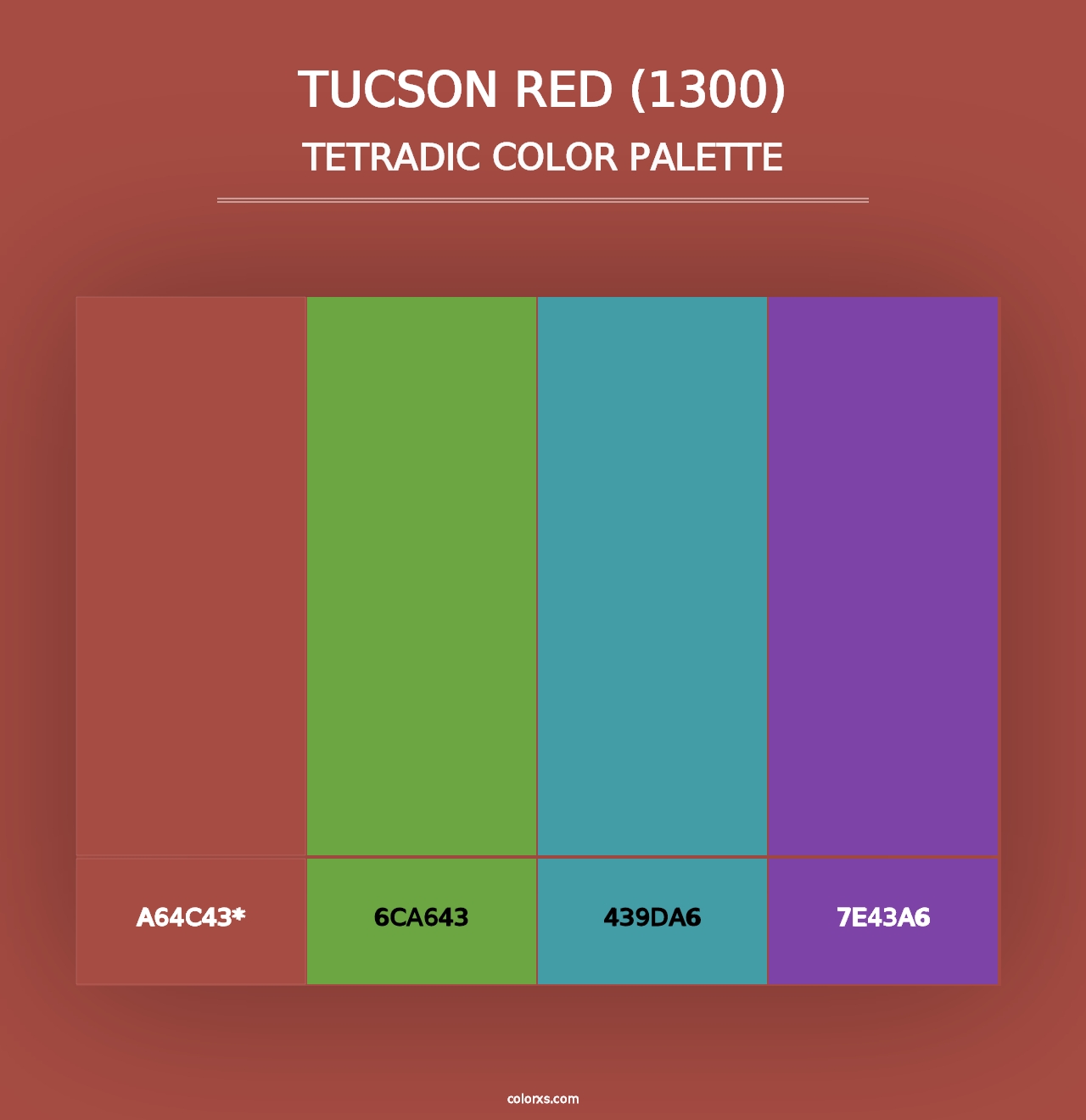 Tucson Red (1300) - Tetradic Color Palette