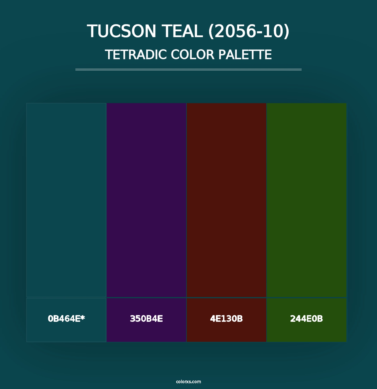 Tucson Teal (2056-10) - Tetradic Color Palette