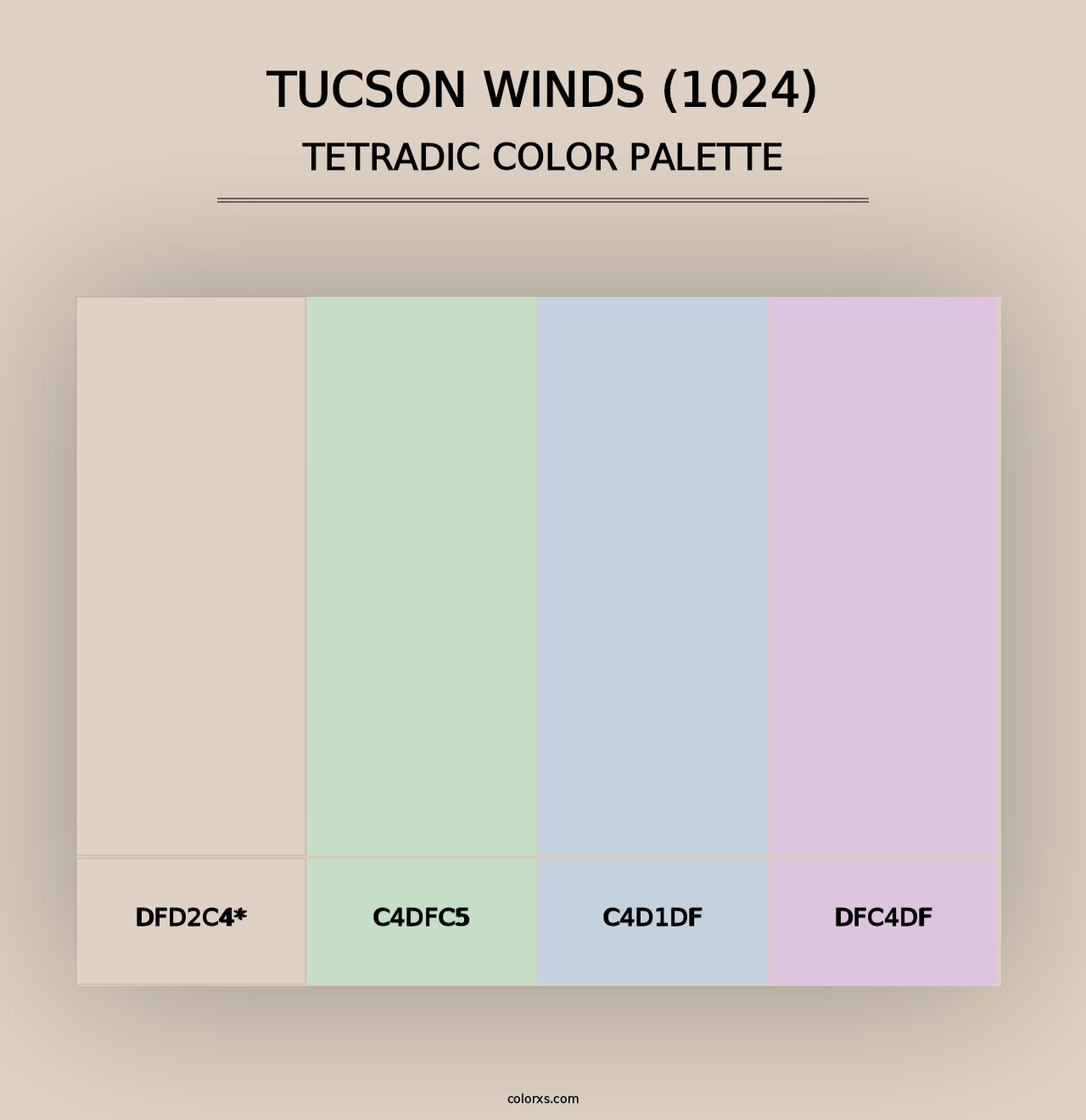 Tucson Winds (1024) - Tetradic Color Palette