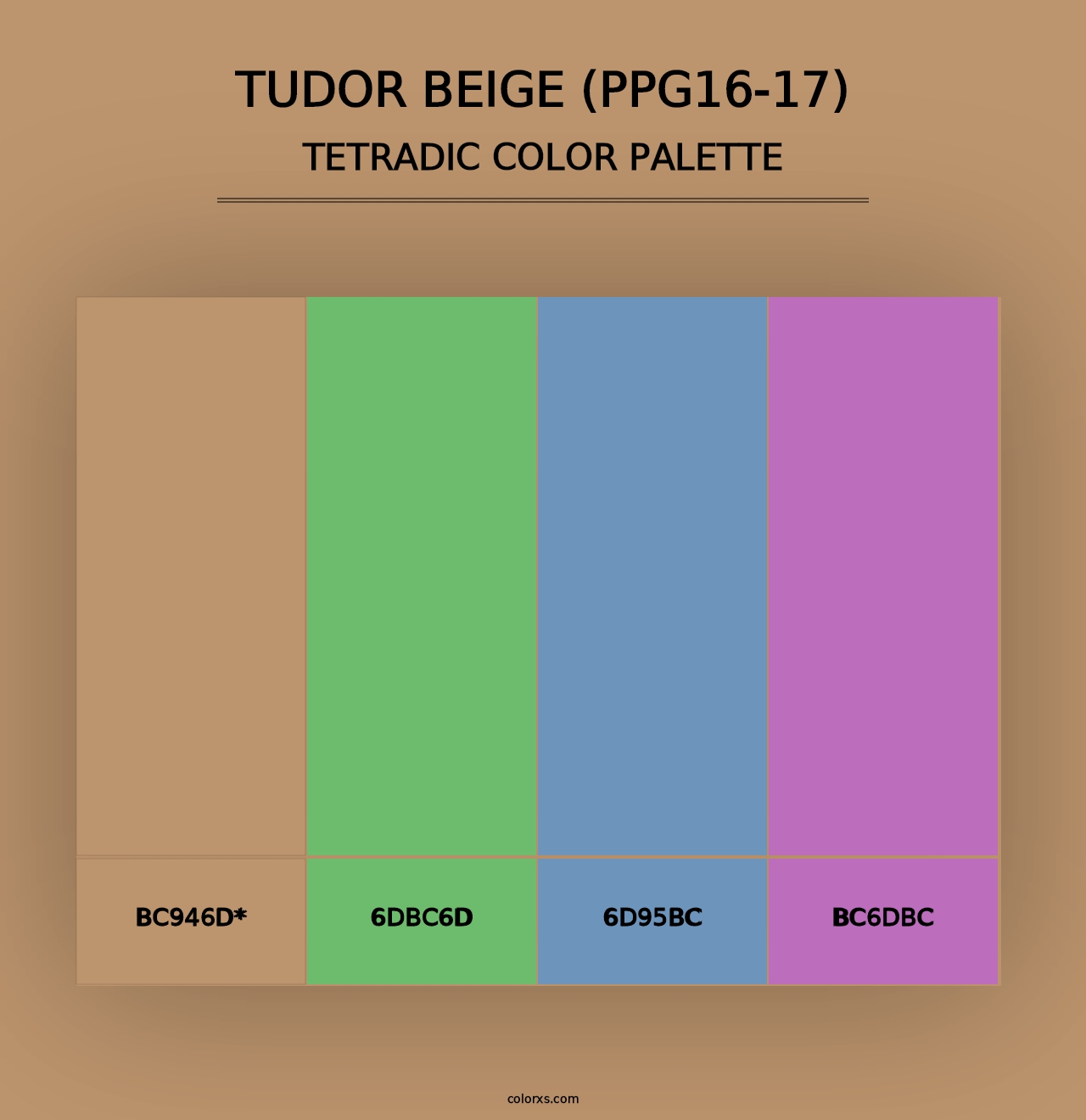 Tudor Beige (PPG16-17) - Tetradic Color Palette