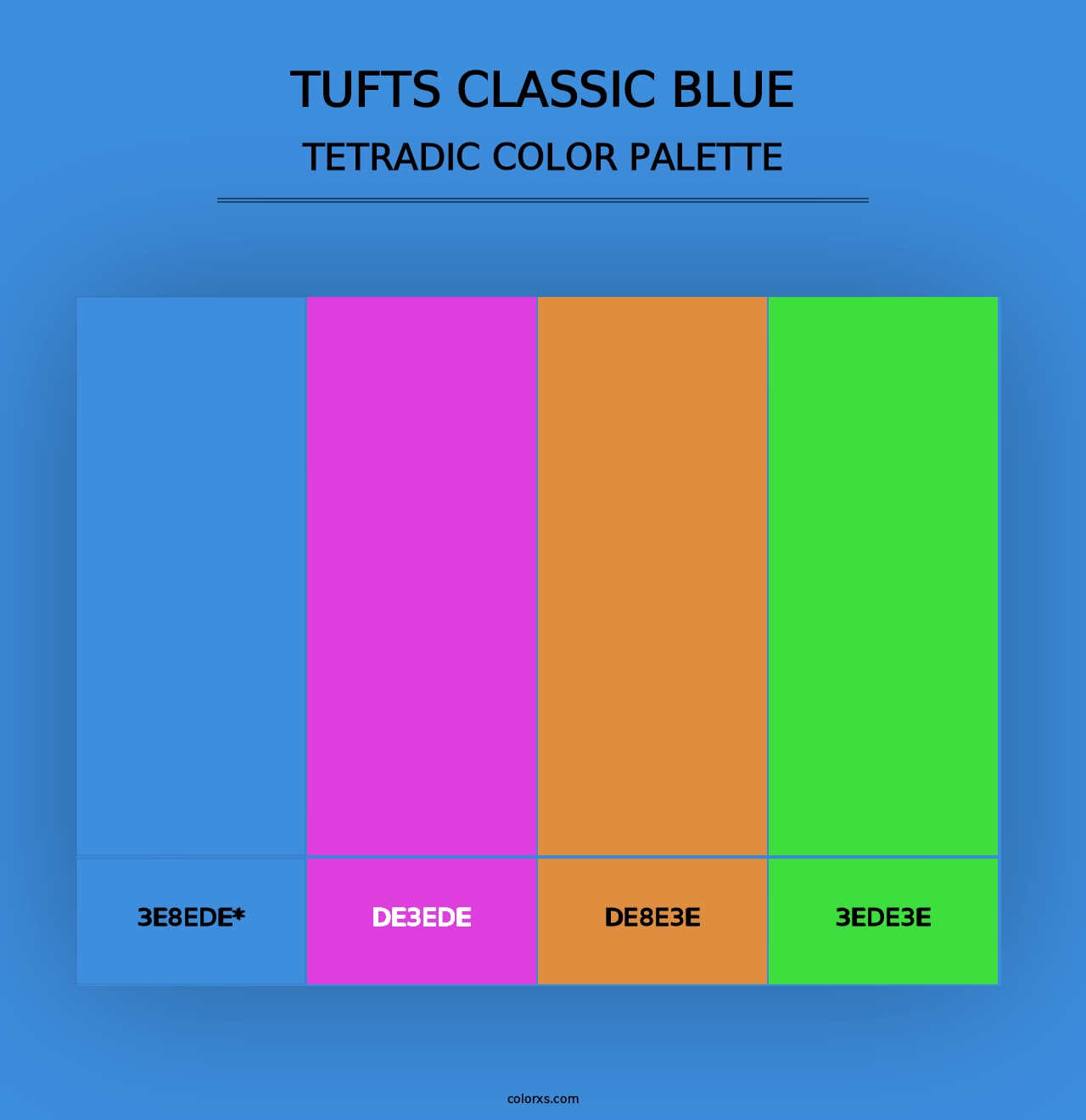 Tufts Classic Blue - Tetradic Color Palette