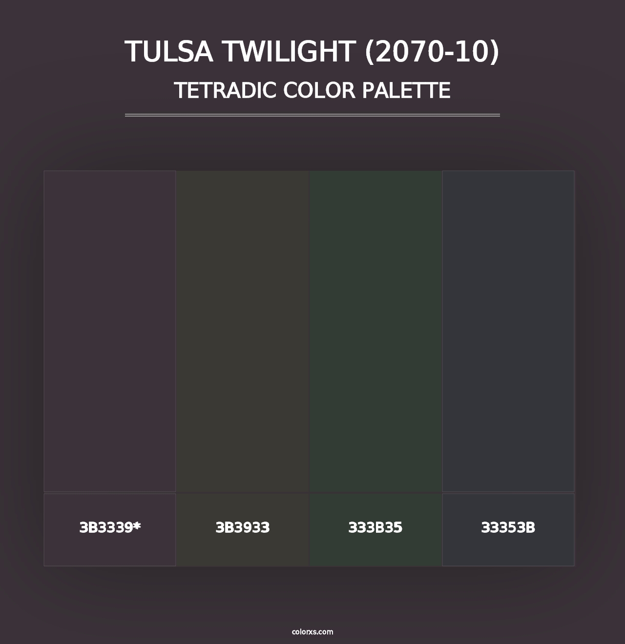 Tulsa Twilight (2070-10) - Tetradic Color Palette