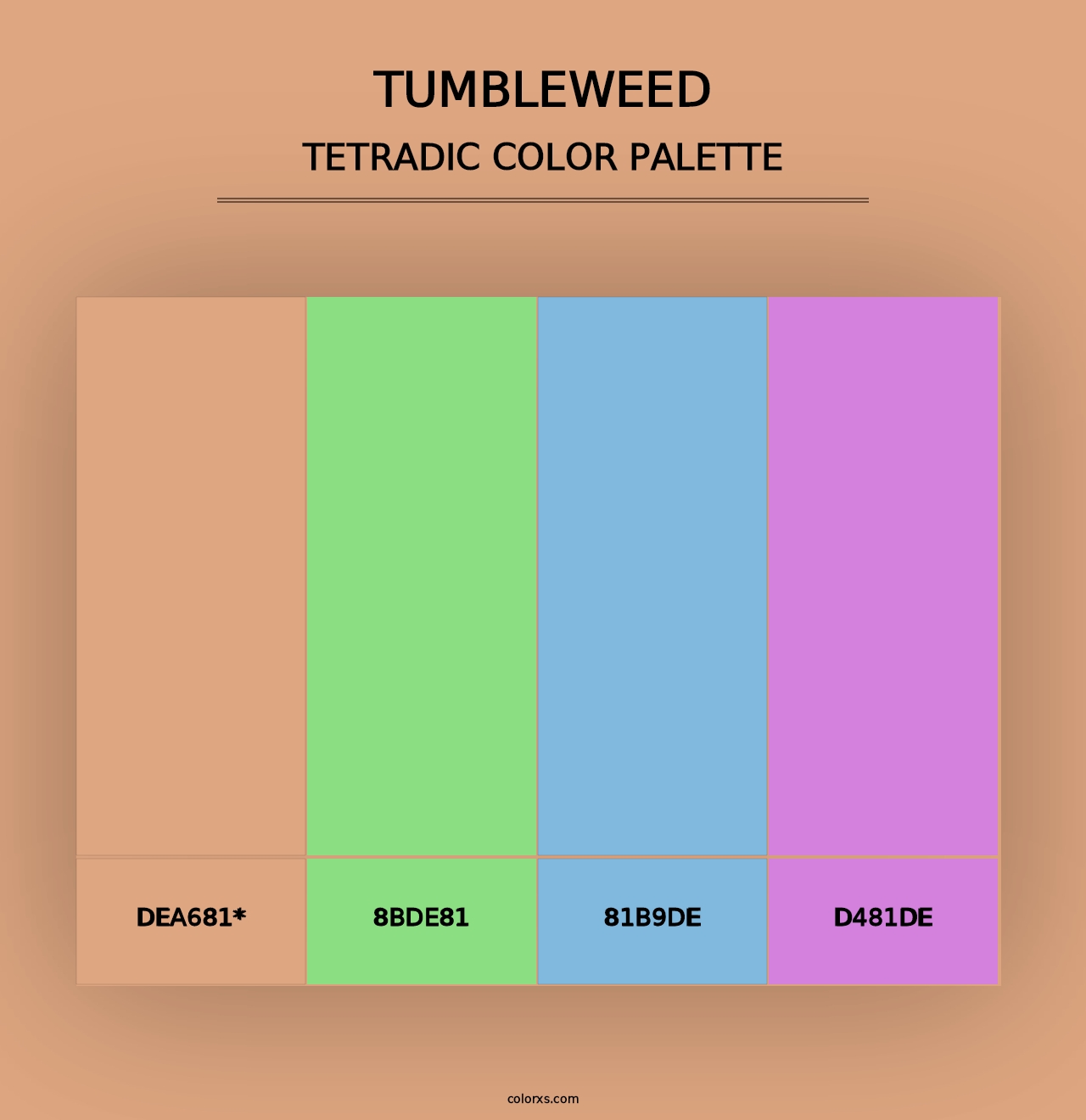 Tumbleweed - Tetradic Color Palette