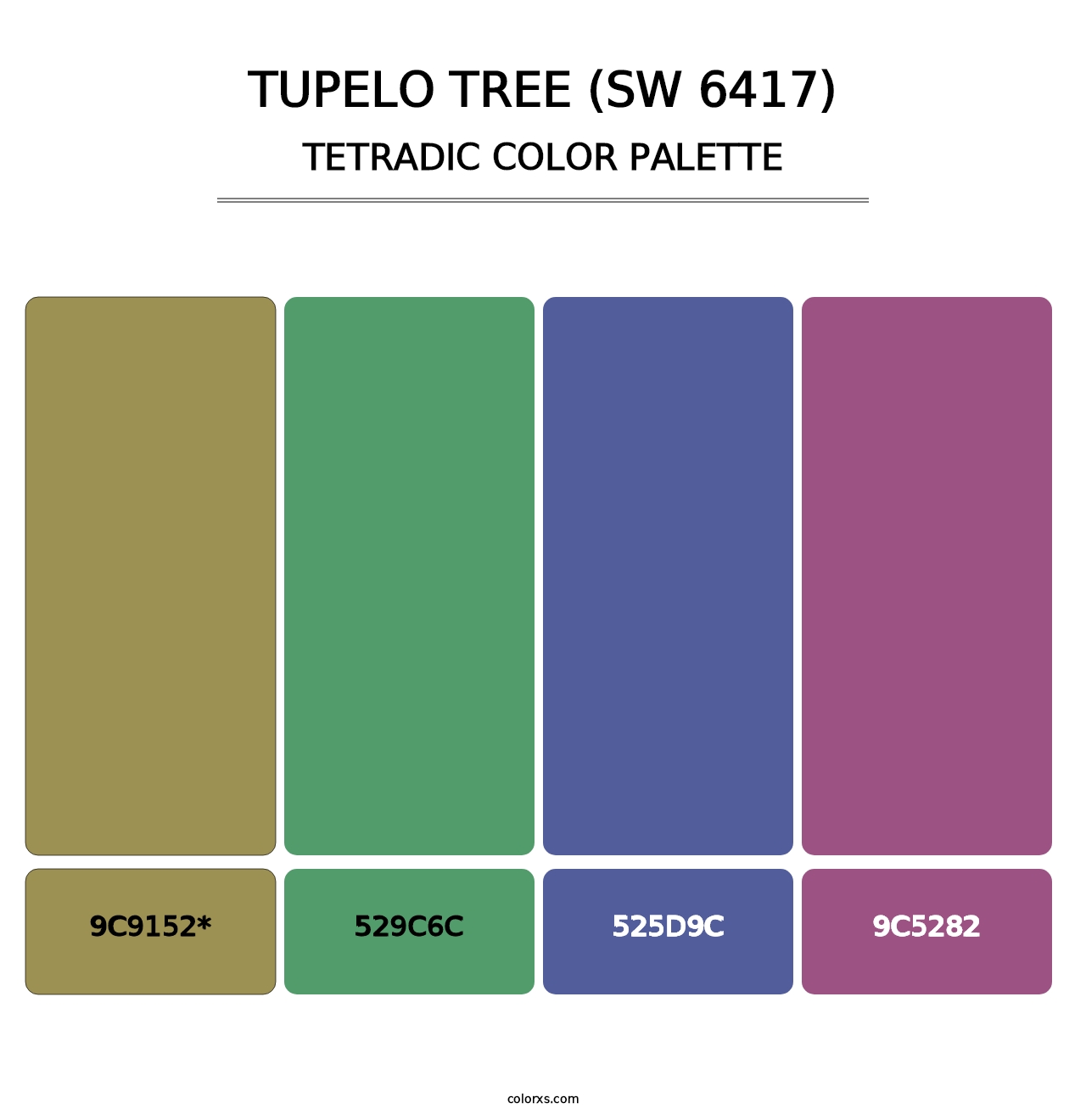 Tupelo Tree (SW 6417) - Tetradic Color Palette