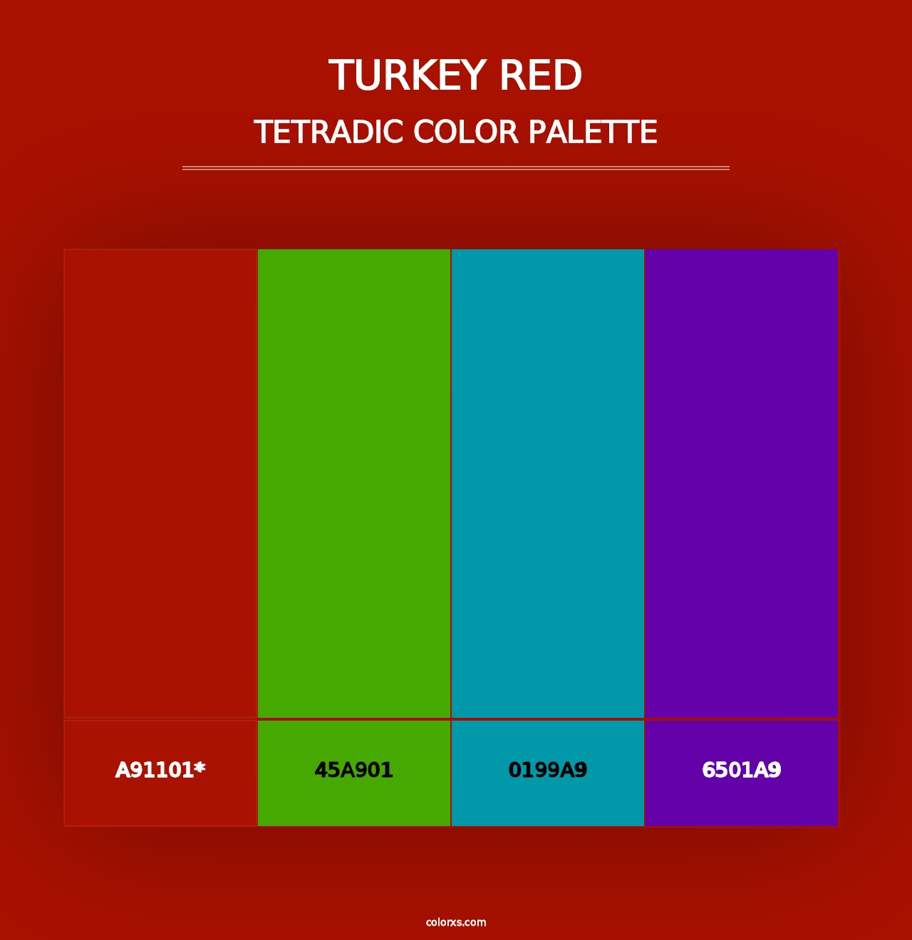 Turkey Red - Tetradic Color Palette