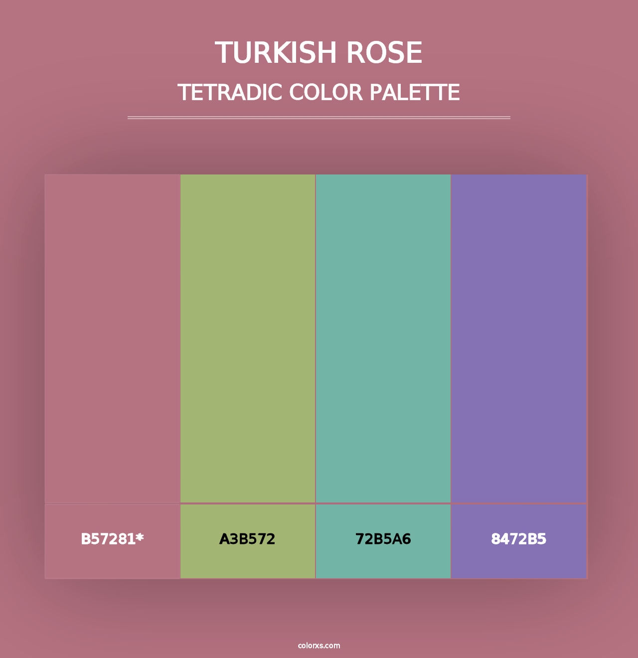 Turkish Rose - Tetradic Color Palette