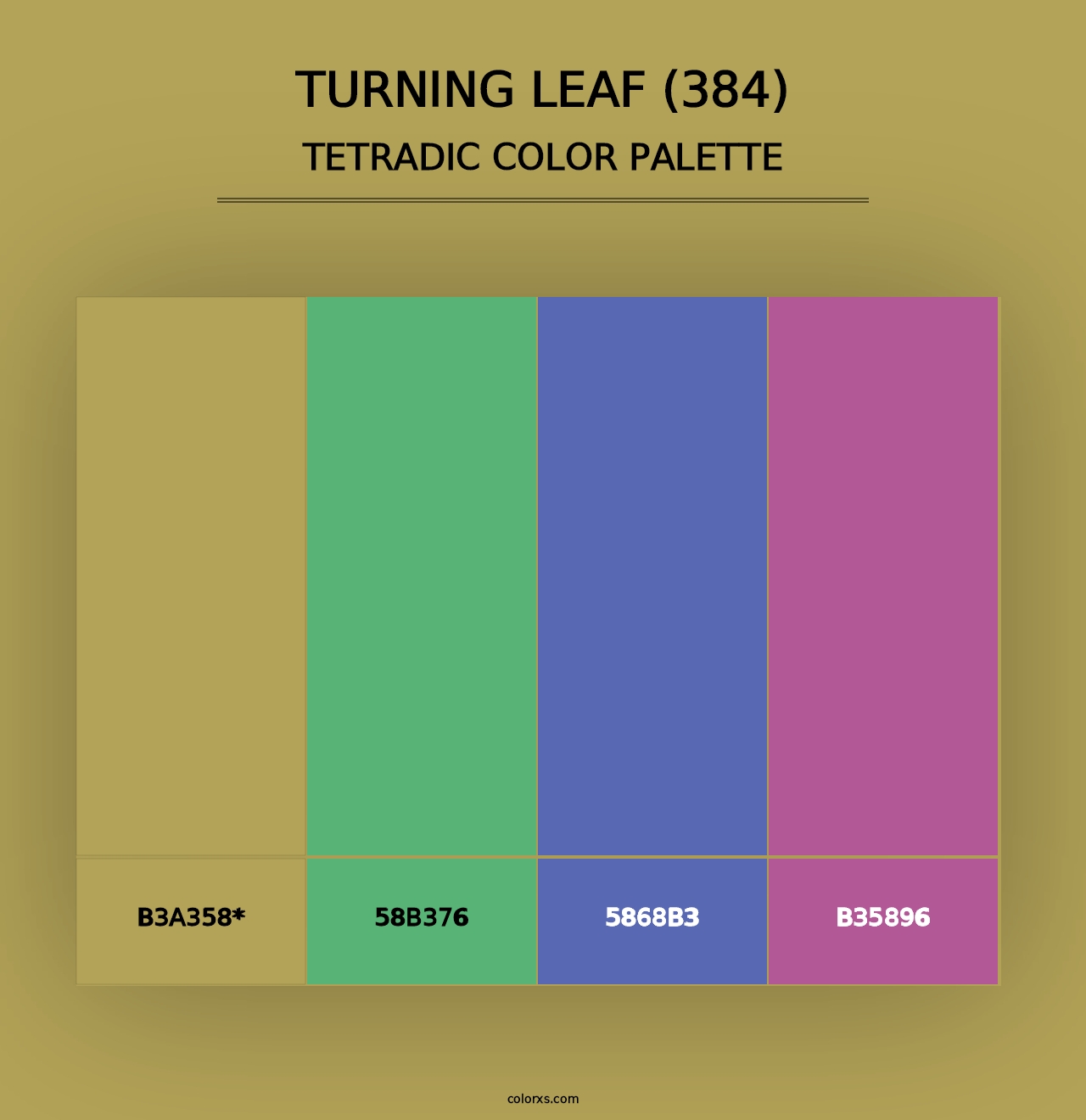 Turning Leaf (384) - Tetradic Color Palette