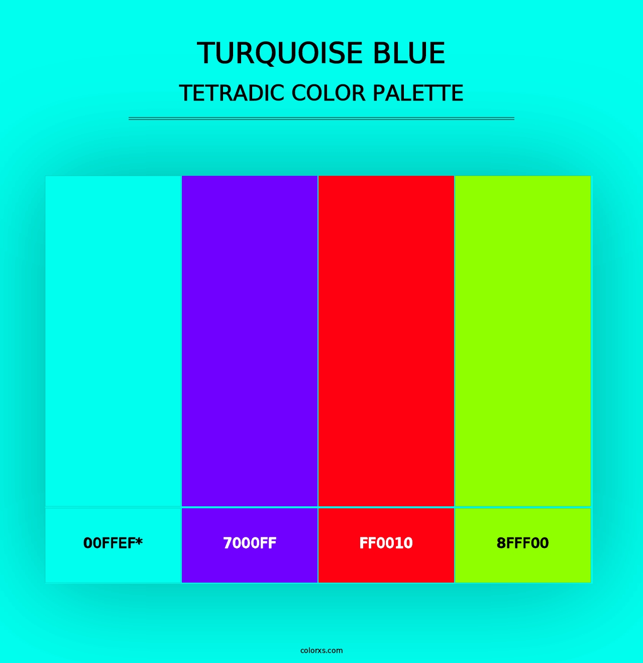 Turquoise Blue - Tetradic Color Palette