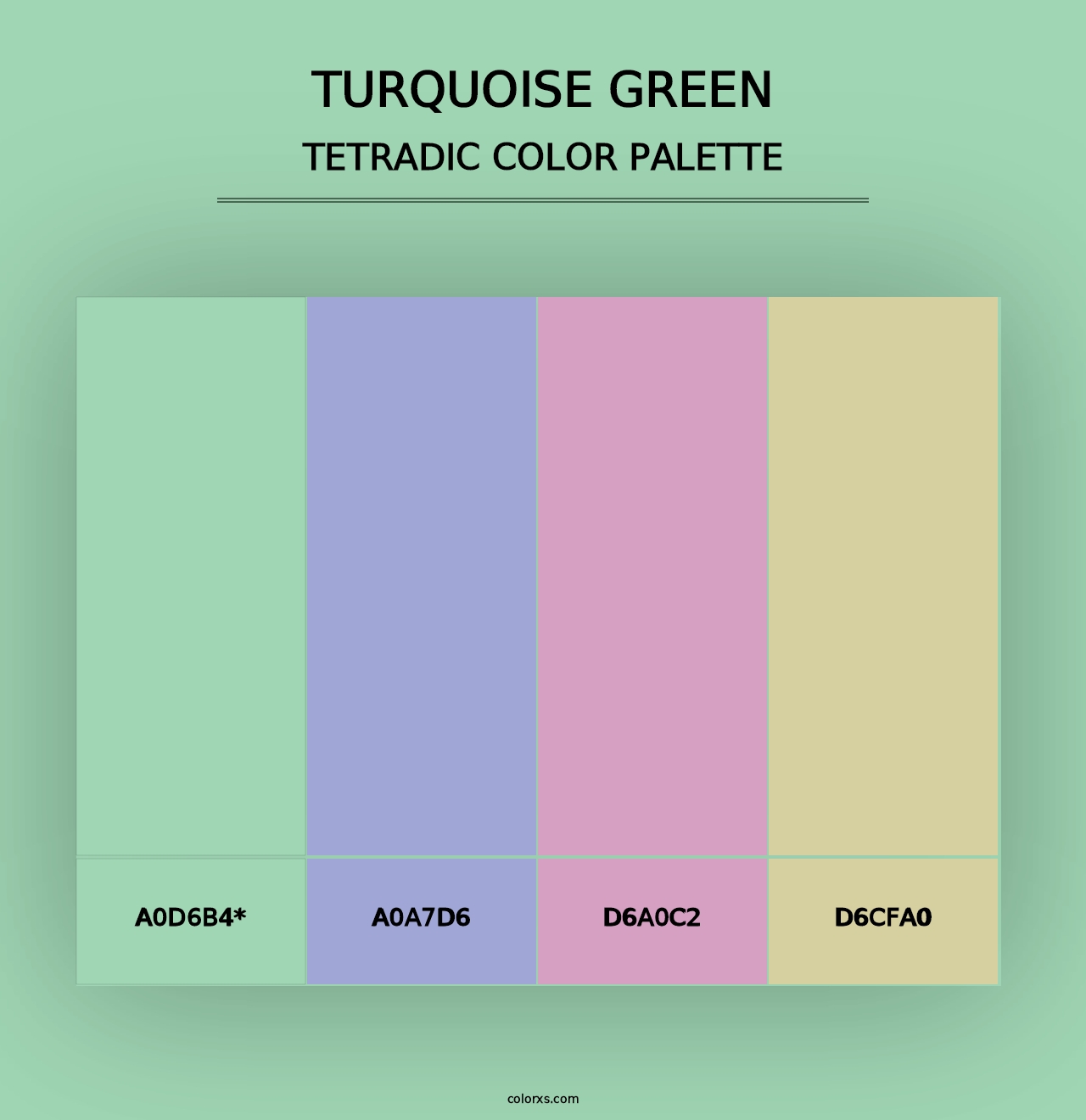 Turquoise Green - Tetradic Color Palette