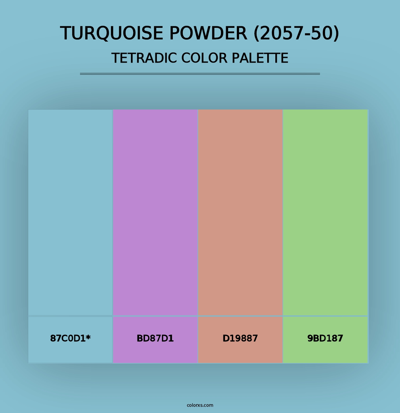 Turquoise Powder (2057-50) - Tetradic Color Palette