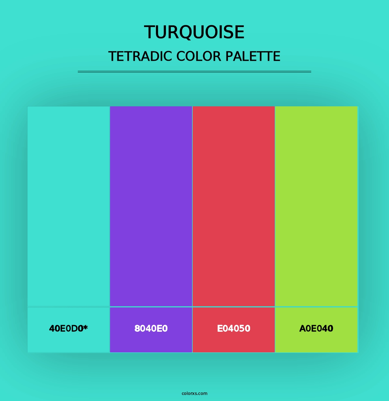 Turquoise - Tetradic Color Palette