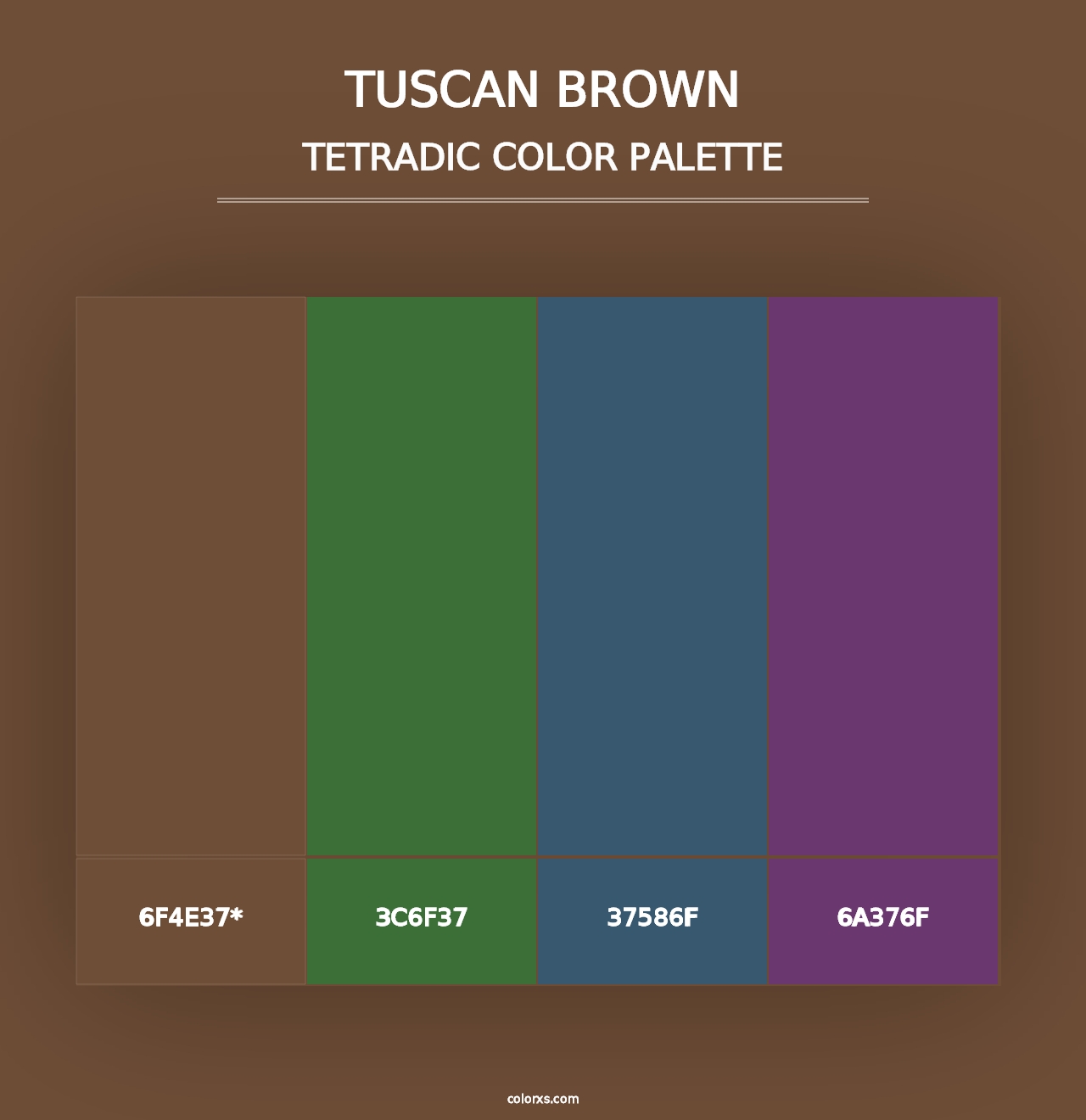 Tuscan Brown - Tetradic Color Palette