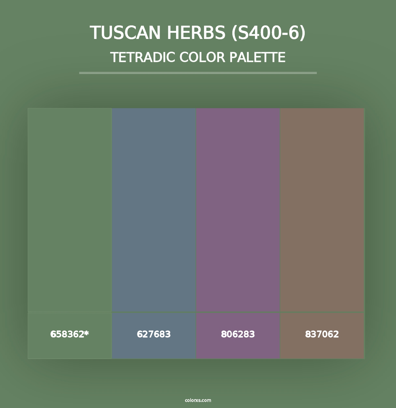 Tuscan Herbs (S400-6) - Tetradic Color Palette