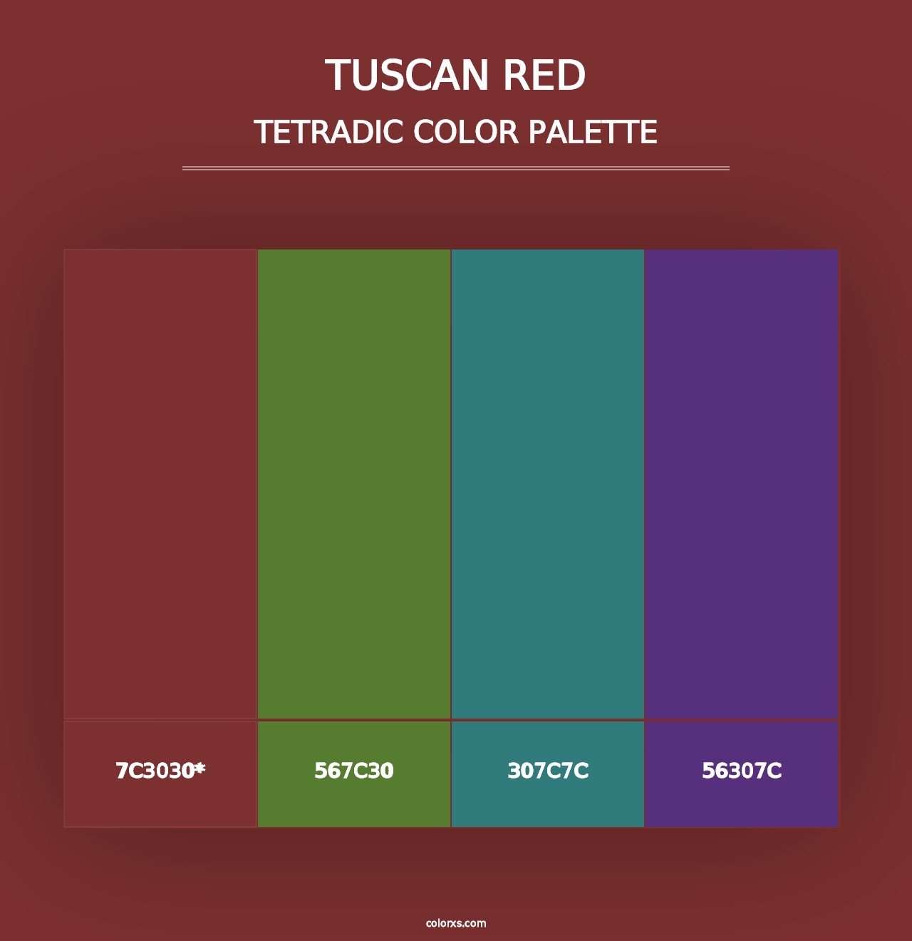 Tuscan Red - Tetradic Color Palette