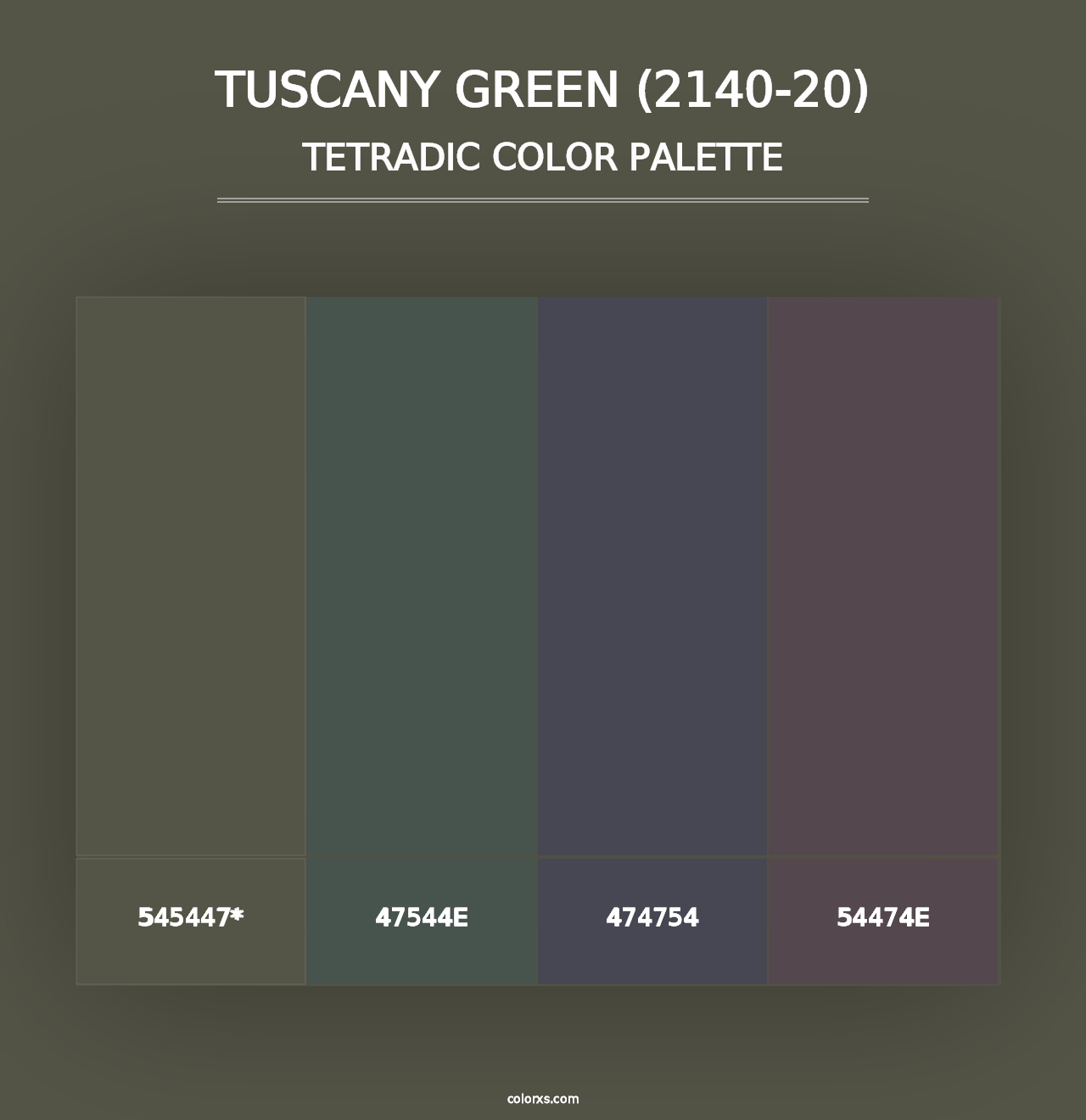 Tuscany Green (2140-20) - Tetradic Color Palette