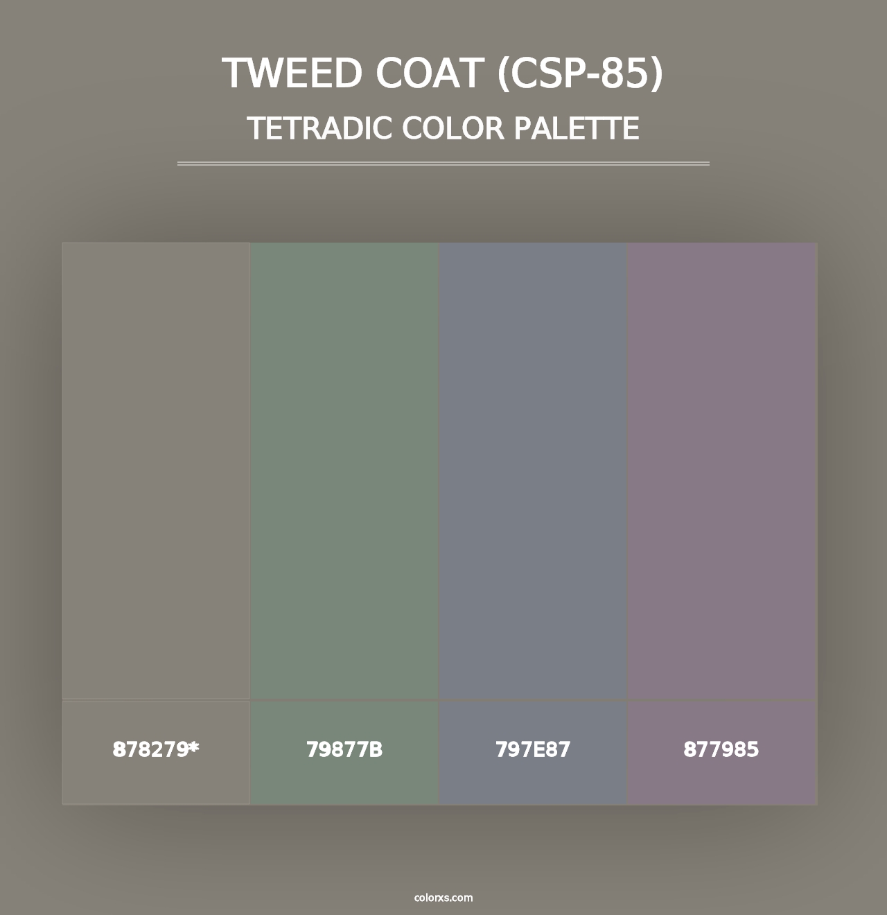 Tweed Coat (CSP-85) - Tetradic Color Palette