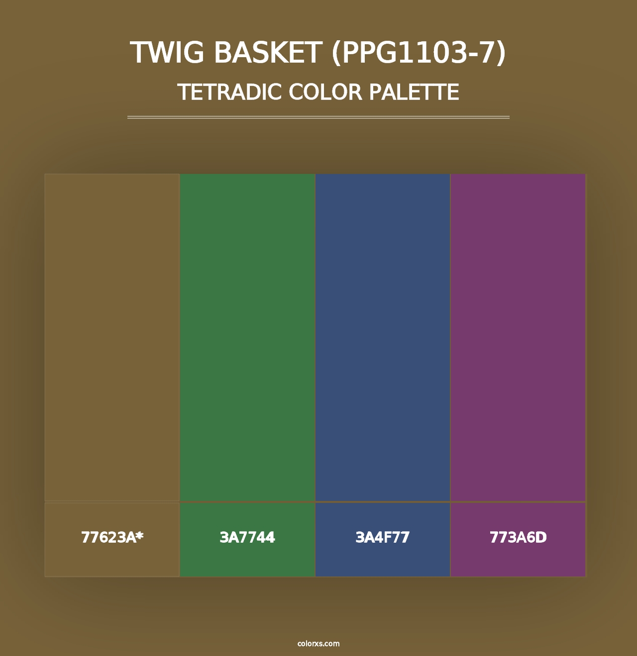 Twig Basket (PPG1103-7) - Tetradic Color Palette