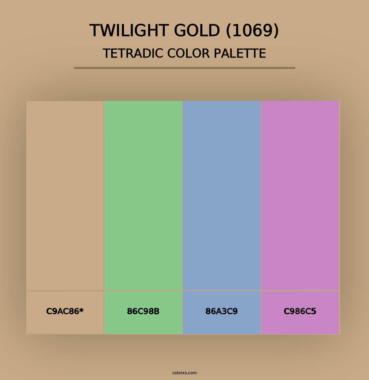 Twilight Gold (1069) - Tetradic Color Palette