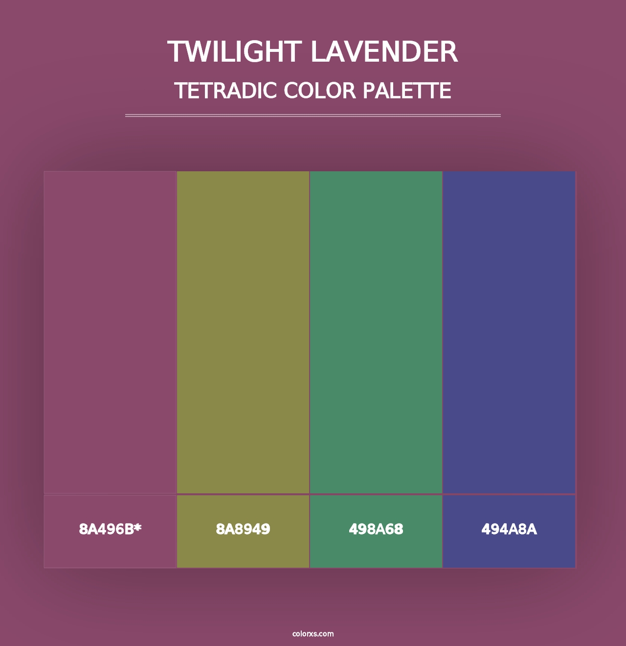 Twilight Lavender - Tetradic Color Palette