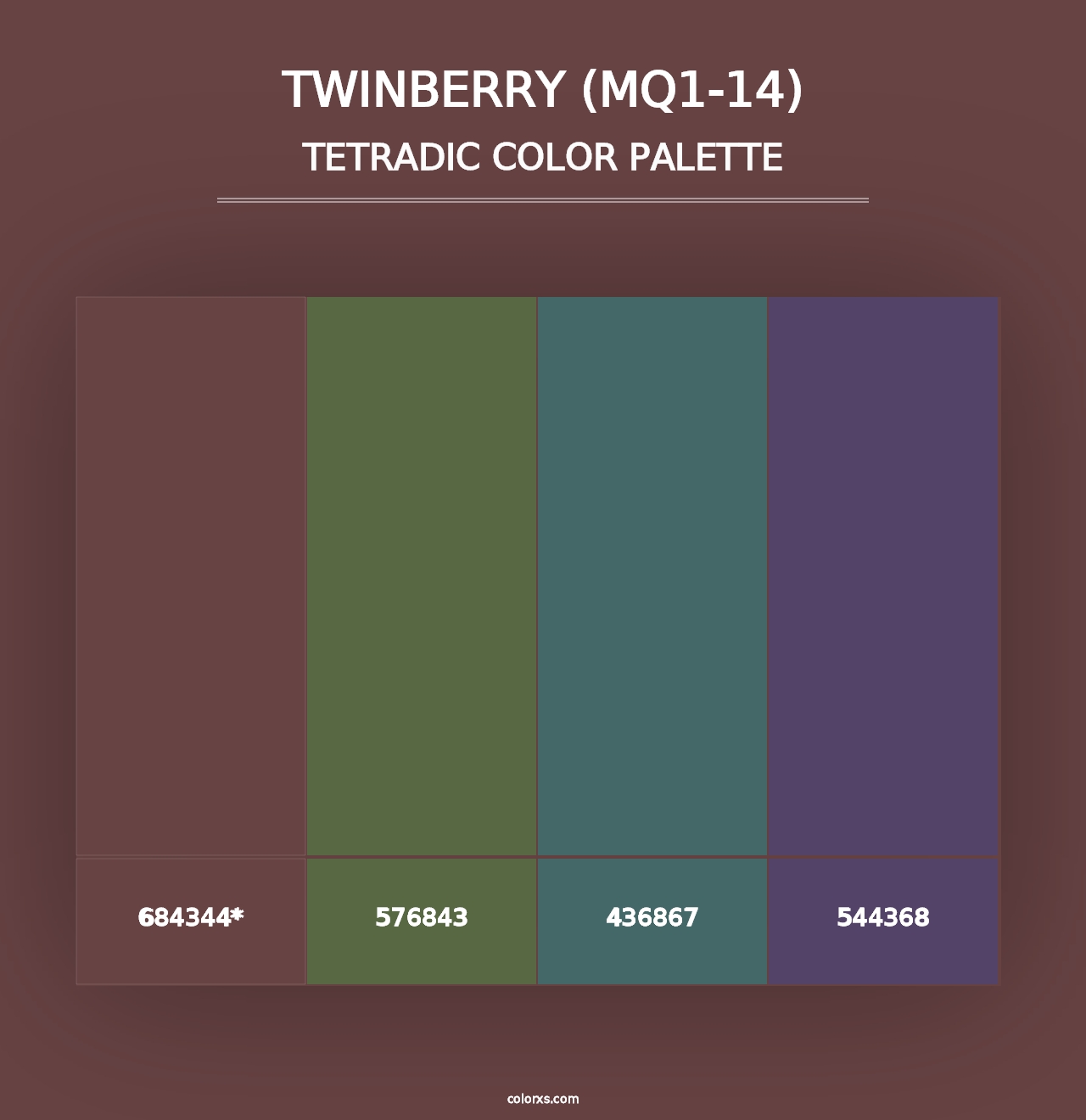 Twinberry (MQ1-14) - Tetradic Color Palette