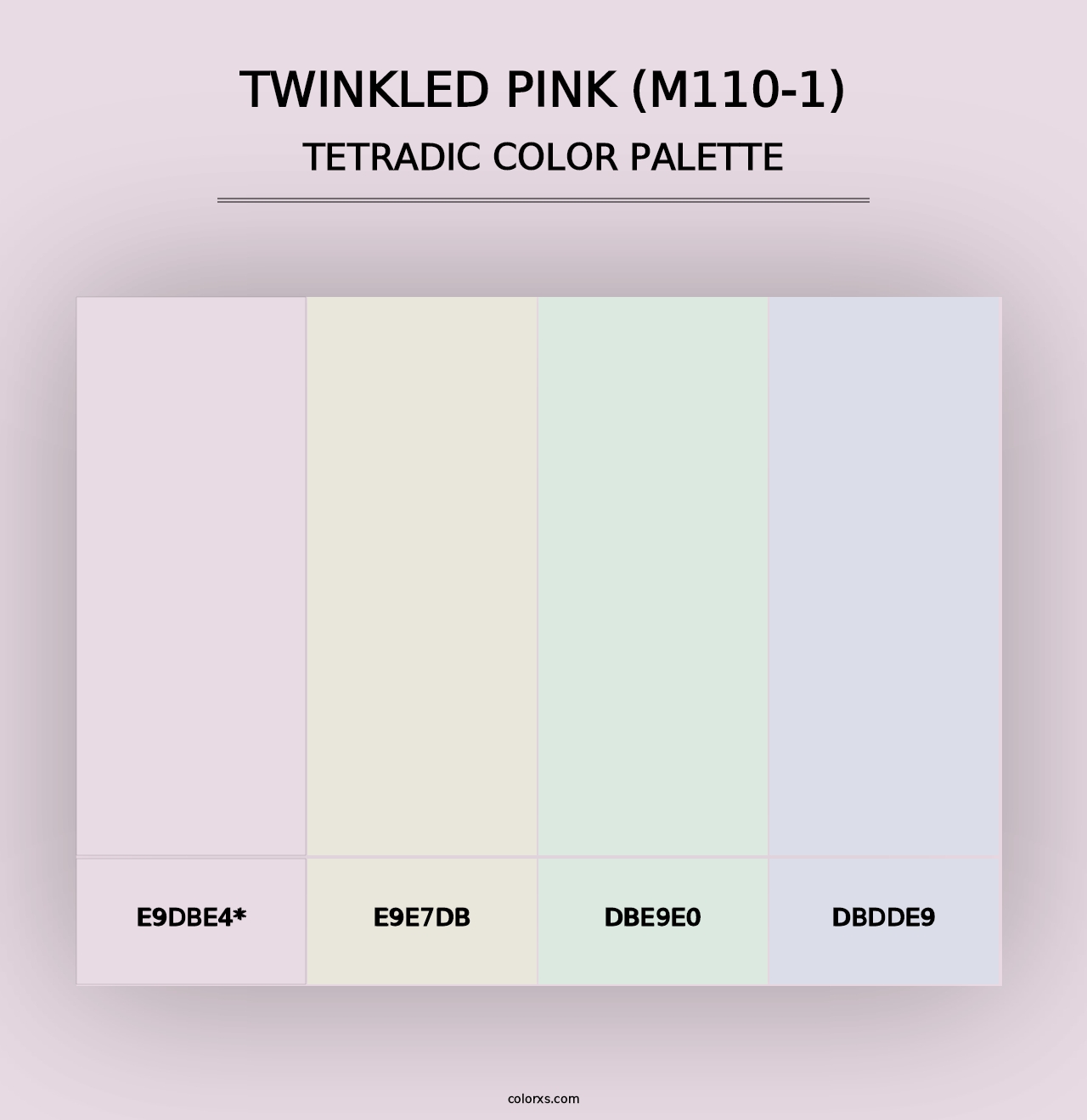 Twinkled Pink (M110-1) - Tetradic Color Palette