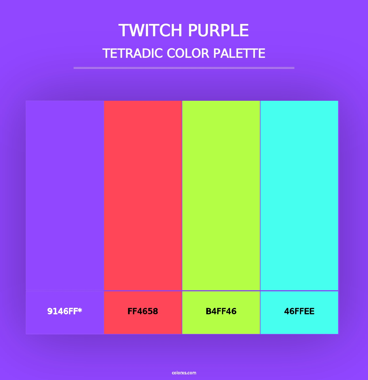 Twitch Purple - Tetradic Color Palette