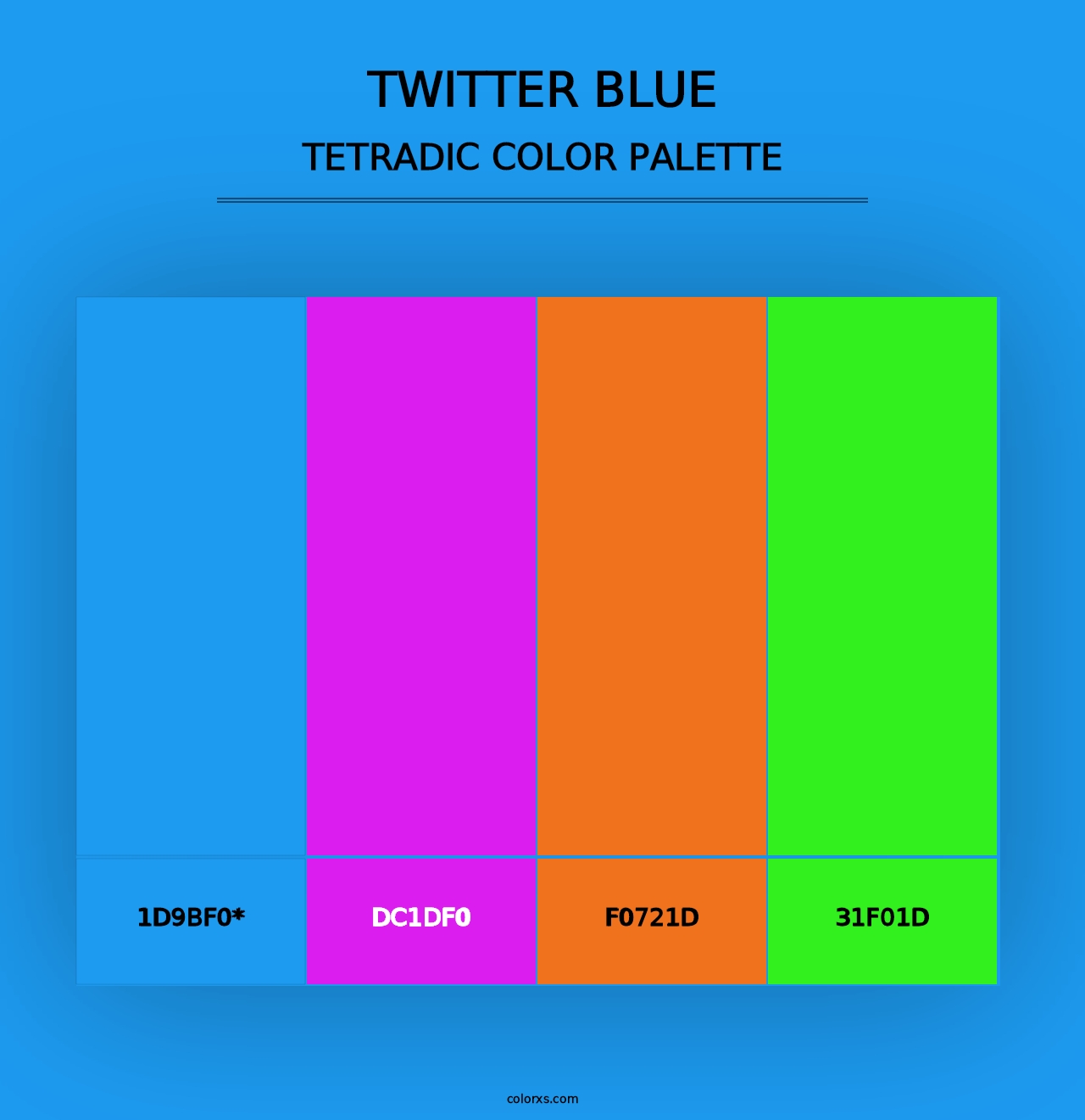 Twitter Blue - Tetradic Color Palette