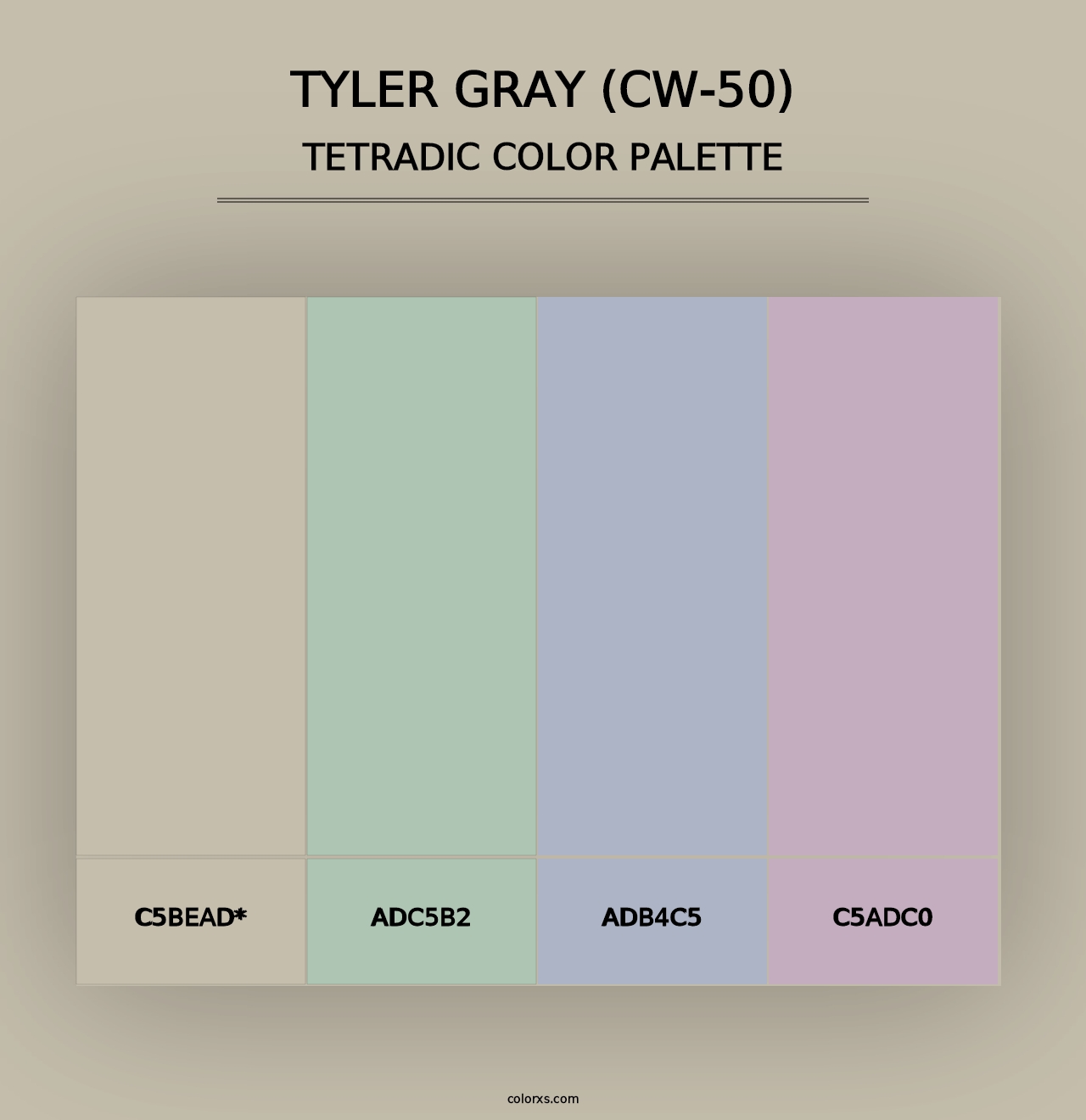 Tyler Gray (CW-50) - Tetradic Color Palette