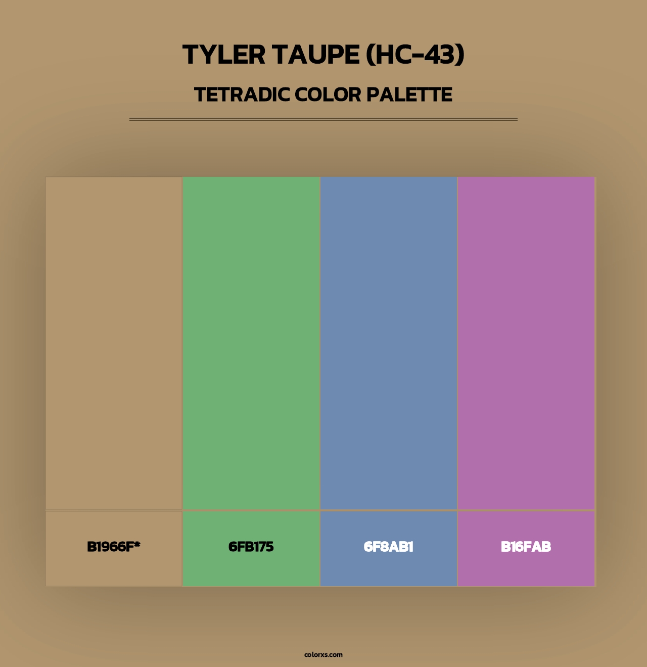 Tyler Taupe (HC-43) - Tetradic Color Palette